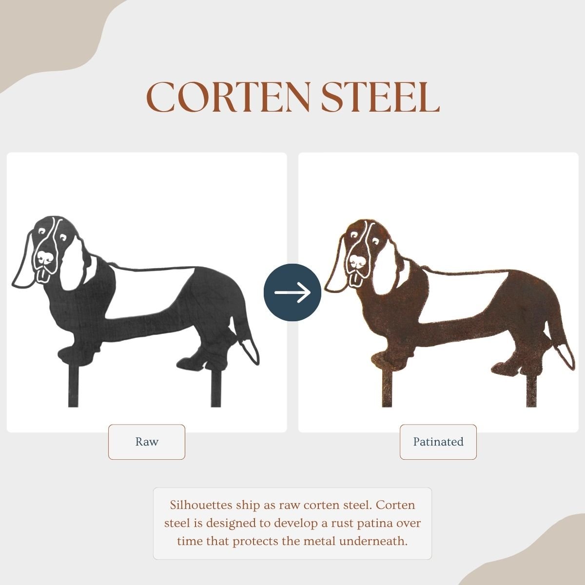Basset Hound Metal Art – Handcrafted Dog Décor - My Metal Rescue - Shopify Collective - Northern Forge, LLC