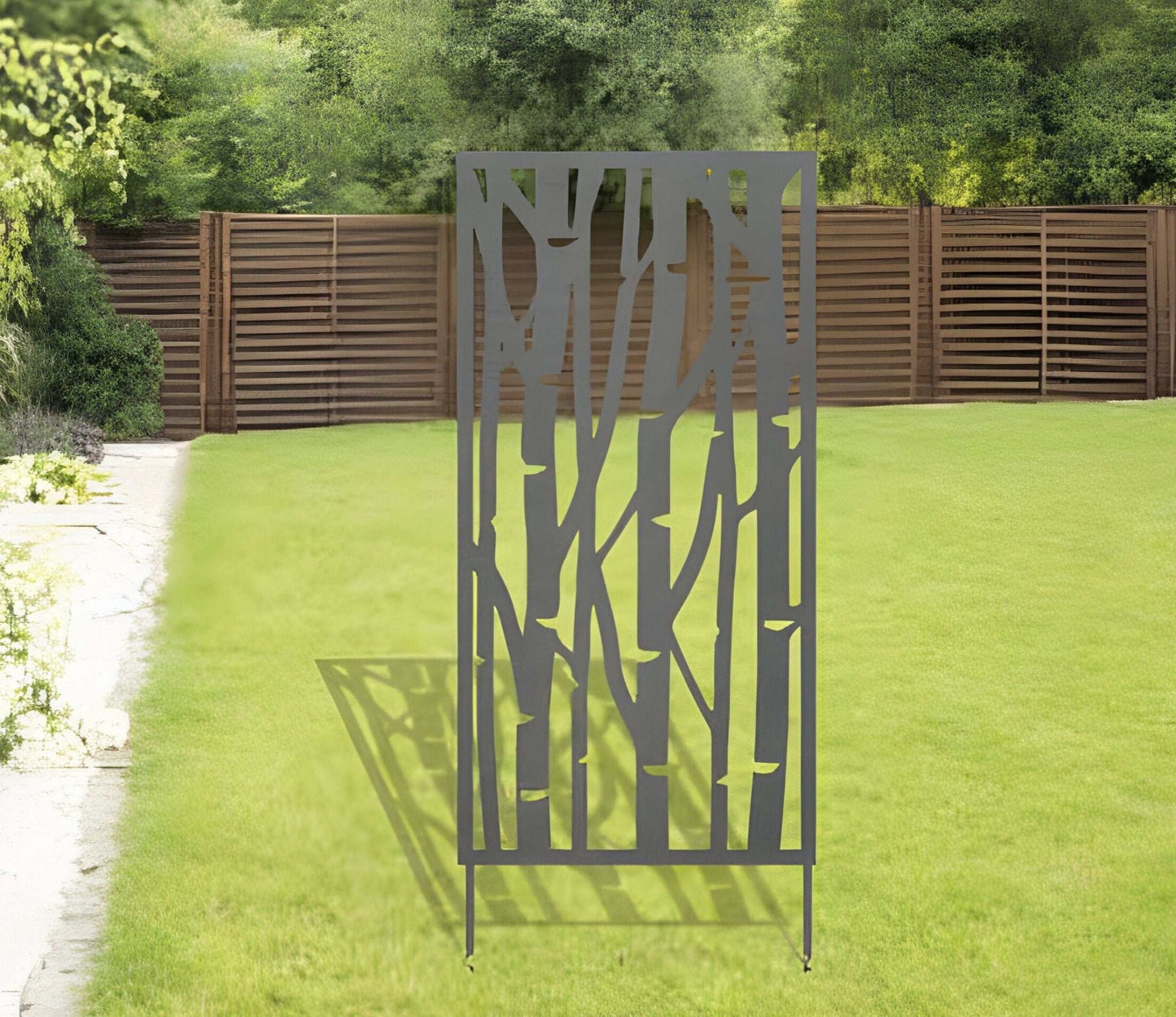 Birch Tree Metal Trellis/Privacy Screen - Coastal Metal Art & Design - metal trellis - Northern Forge, LLC