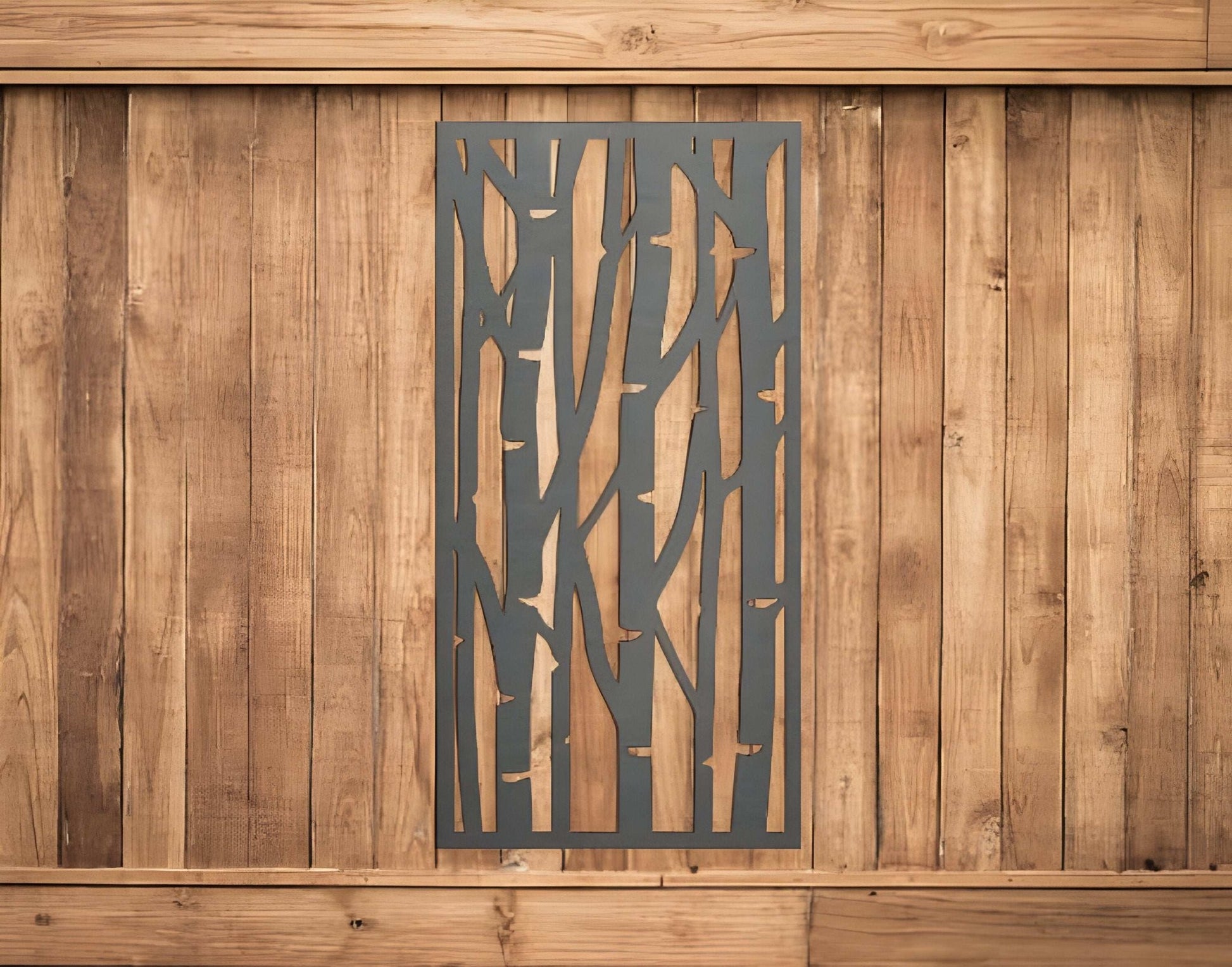 Birch Tree Metal Trellis/Privacy Screen - Coastal Metal Art & Design - metal trellis - Northern Forge, LLC
