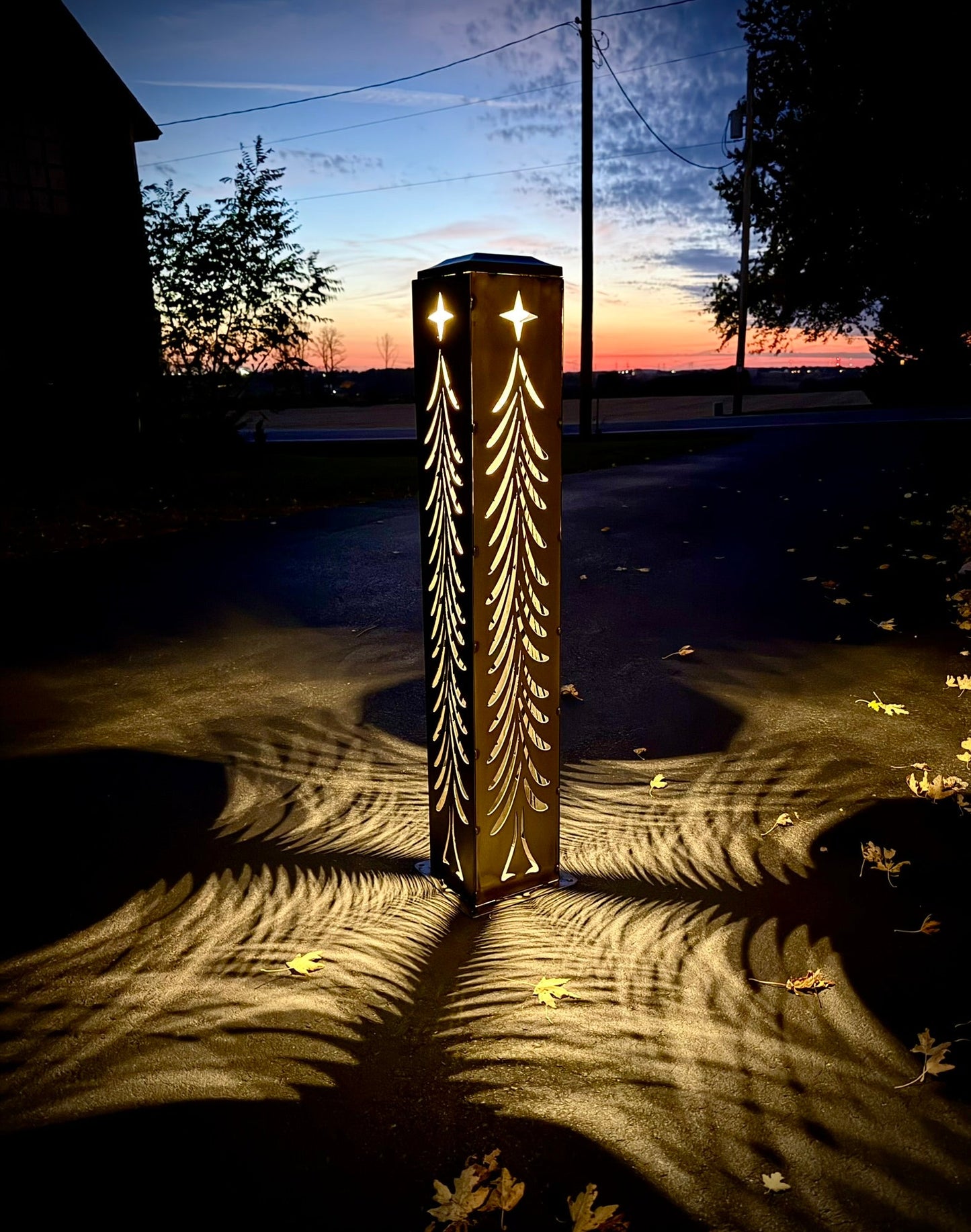 Christmas Tree Solar Luminary - Steel - christmas - christmas decor - Northern Forge, LLC