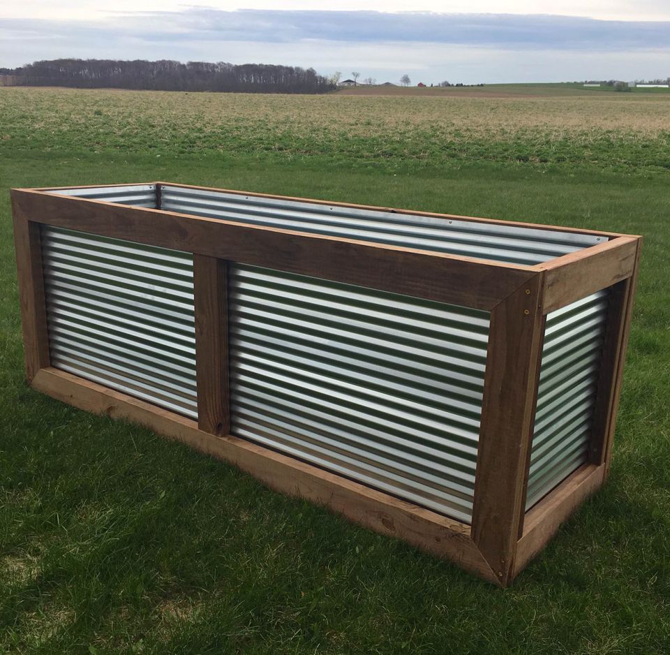 Corrugated Raised Planter Box DIY Build Plans - PDF - Build Plans - build your own planter - Northern Forge, LLC