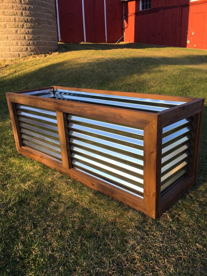 Corrugated Raised Planter Box DIY Build Plans - PDF - Build Plans - build your own planter - Northern Forge, LLC