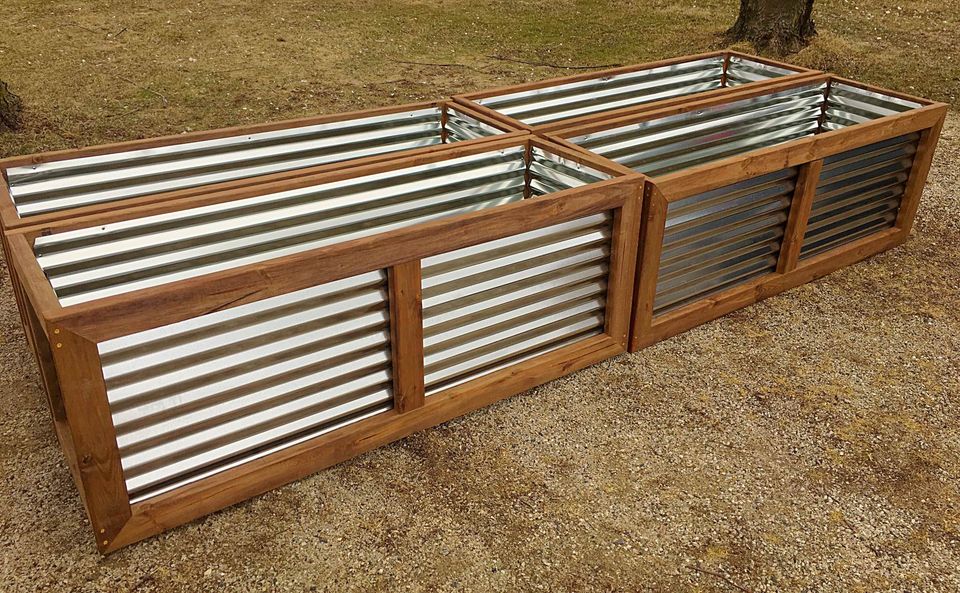 Corrugated Raised Planter Box DIY Build Plans - PDF - Build Plans - build your own planter - Northern Forge, LLC
