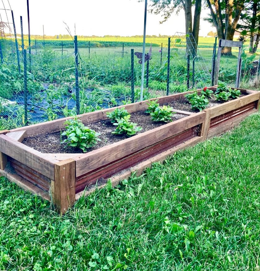 Corrugated Raised Planter Box DIY Build Plans, Shallow Flower Bed - Build Plans - corrugated planter box - Northern Forge, LLC