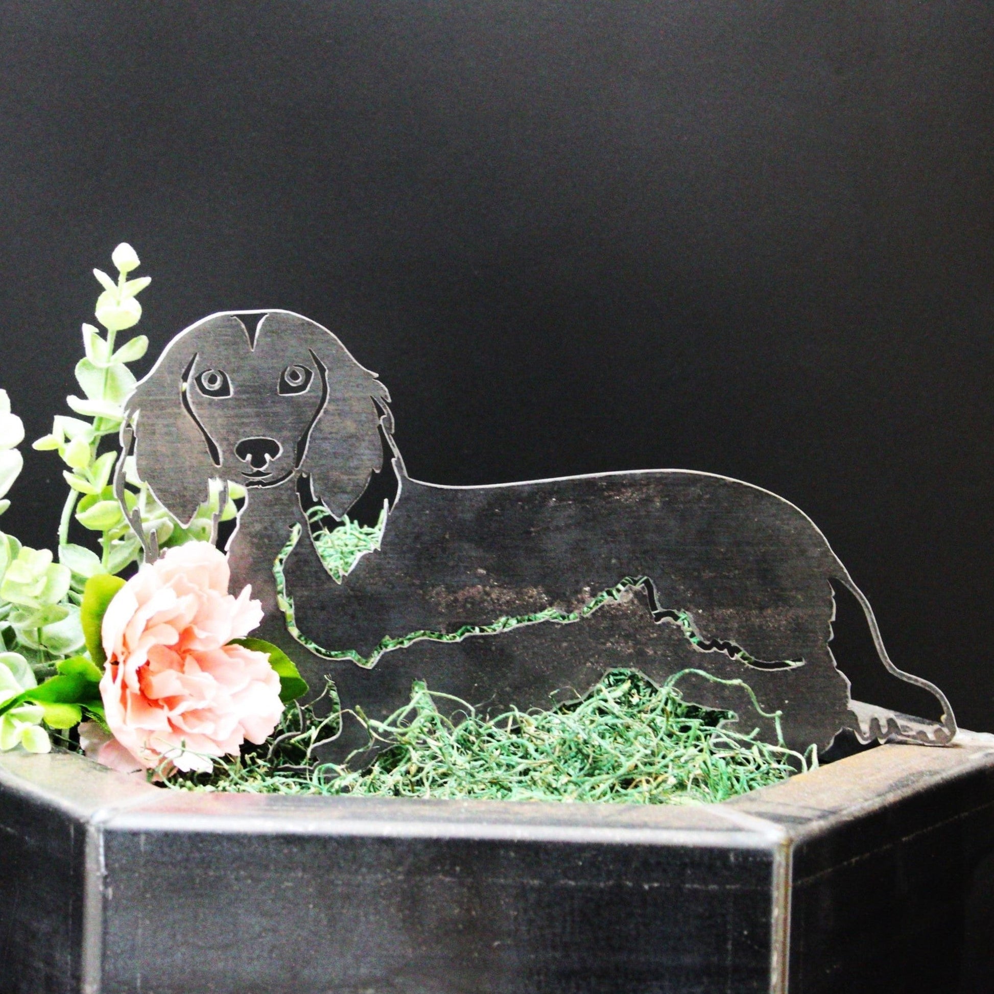 Dachshund - Longhaired - Metal Art – Handcrafted Dog Décor - My Metal Rescue - Shopify Collective - Northern Forge, LLC