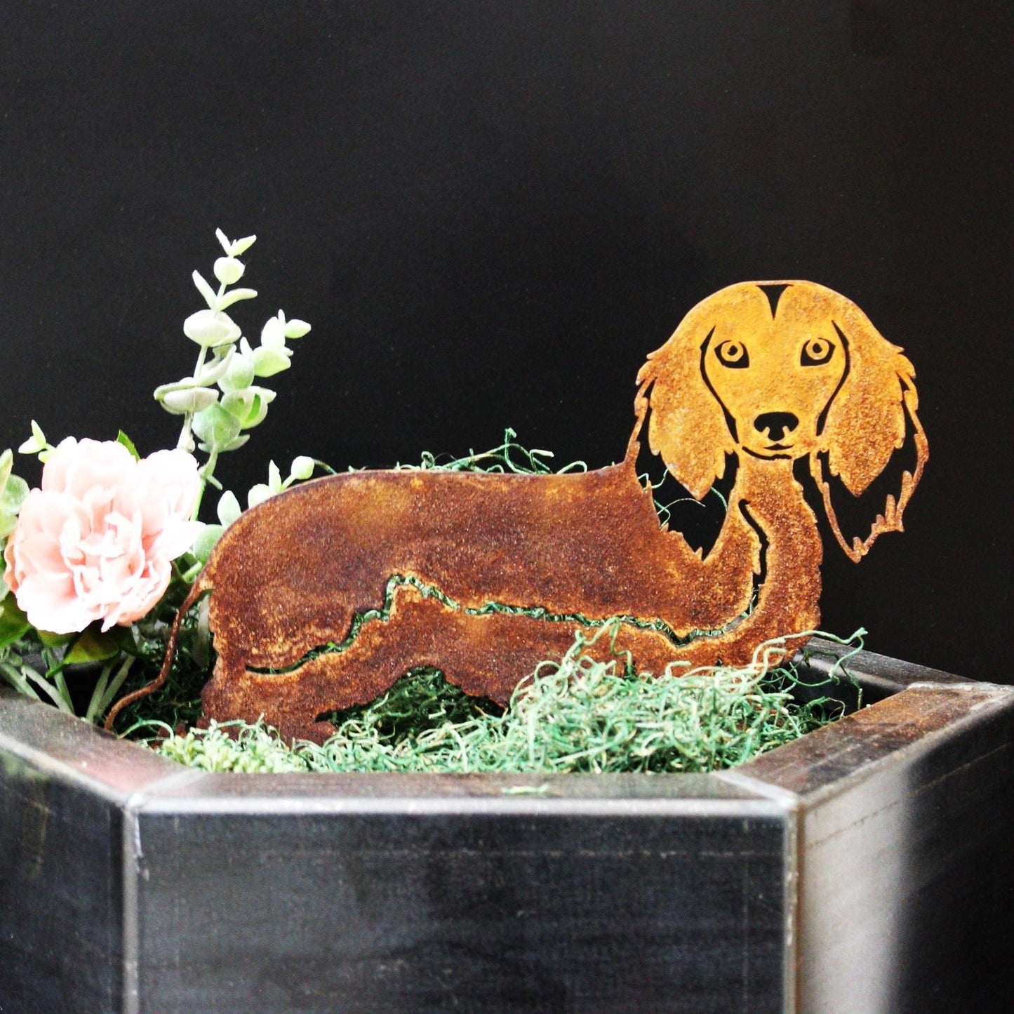 Dachshund - Longhaired - Metal Art – Handcrafted Dog Décor - My Metal Rescue - Shopify Collective - Northern Forge, LLC