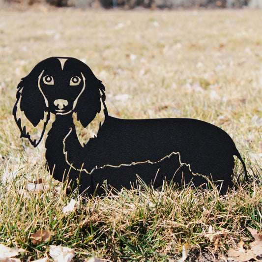 Dachshund - Longhaired - Metal Art – Handcrafted Dog Décor - My Metal Rescue - Shopify Collective - Northern Forge, LLC