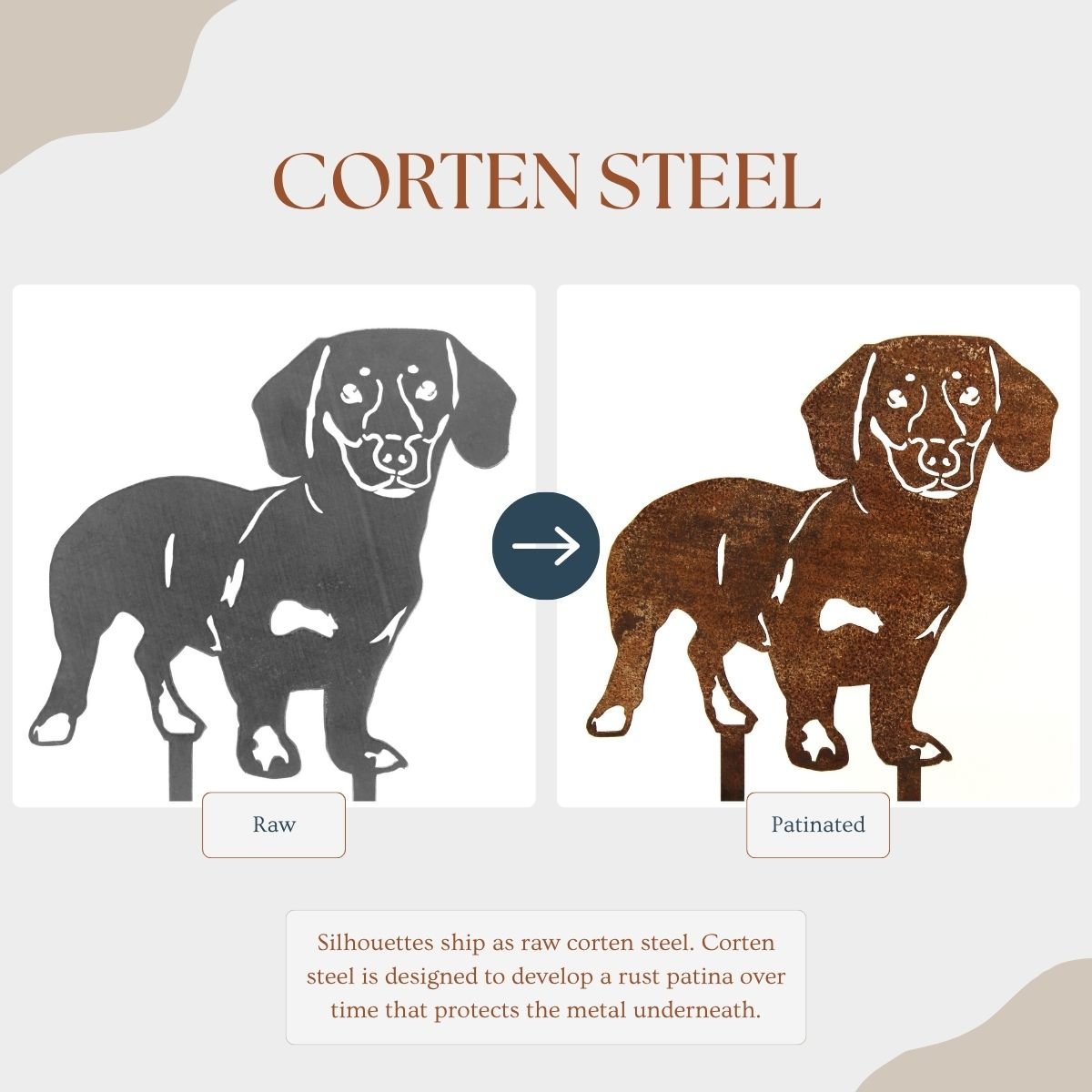 Dachshund - Shorthaired - Metal Art – Handcrafted Dog Décor - My Metal Rescue - Shopify Collective - Northern Forge, LLC