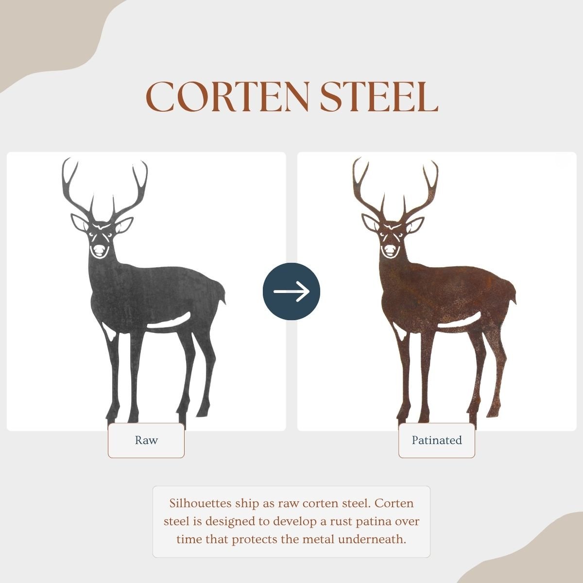 Deer - Buck Metal Art – Handcrafted Wildlife Décor - My Metal Rescue - Shopify Collective - Northern Forge, LLC