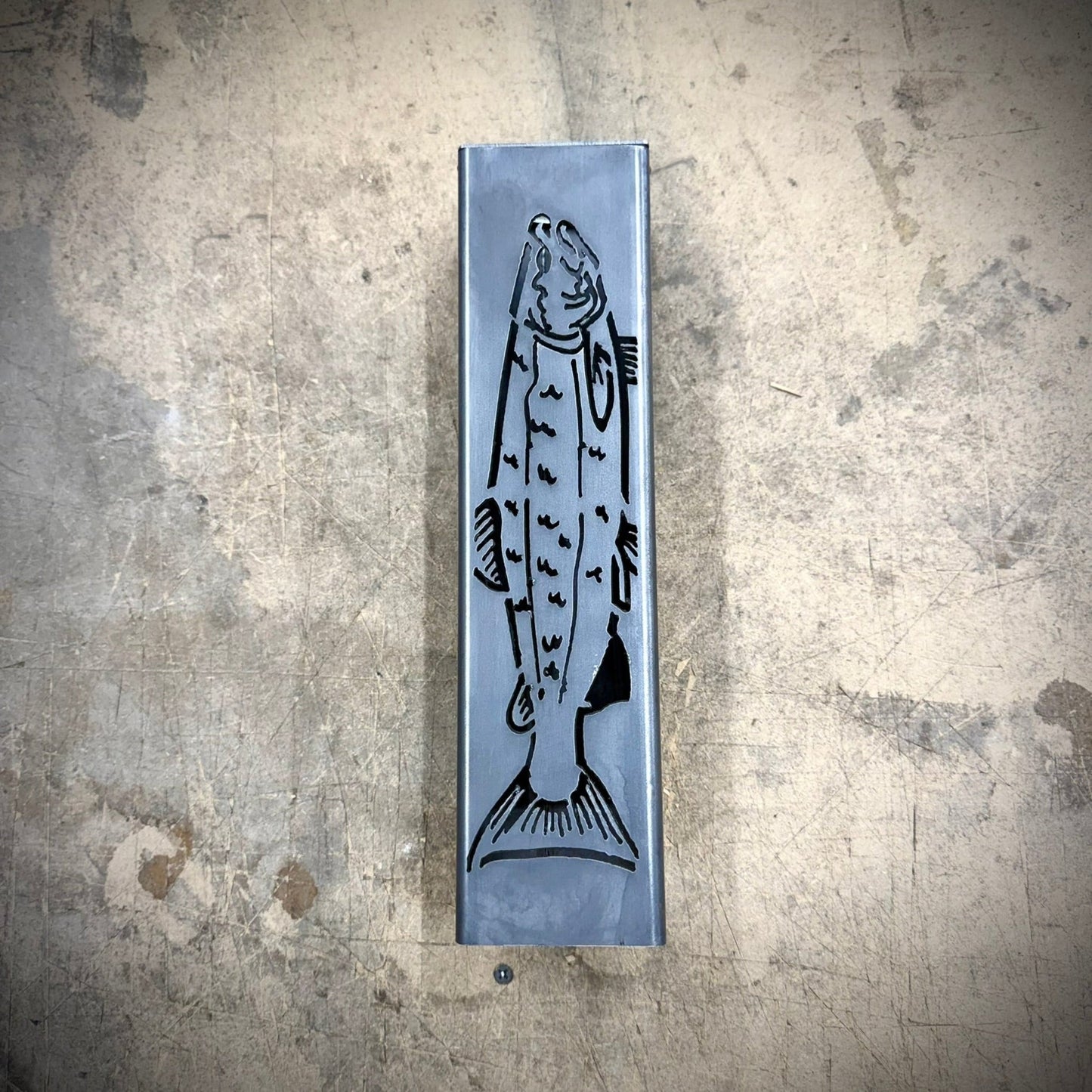 DEFECT - Salmon Pillar Luminary w/ Solar Cap | 12 - inch - defect - Northern Forge, LLC