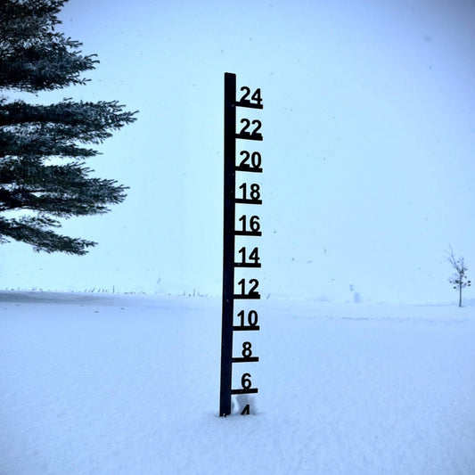 DEFECT Simple Steel Snow Gauge - 24 - inch - 36 - inch Snow Gauge - defect - Northern Forge, LLC