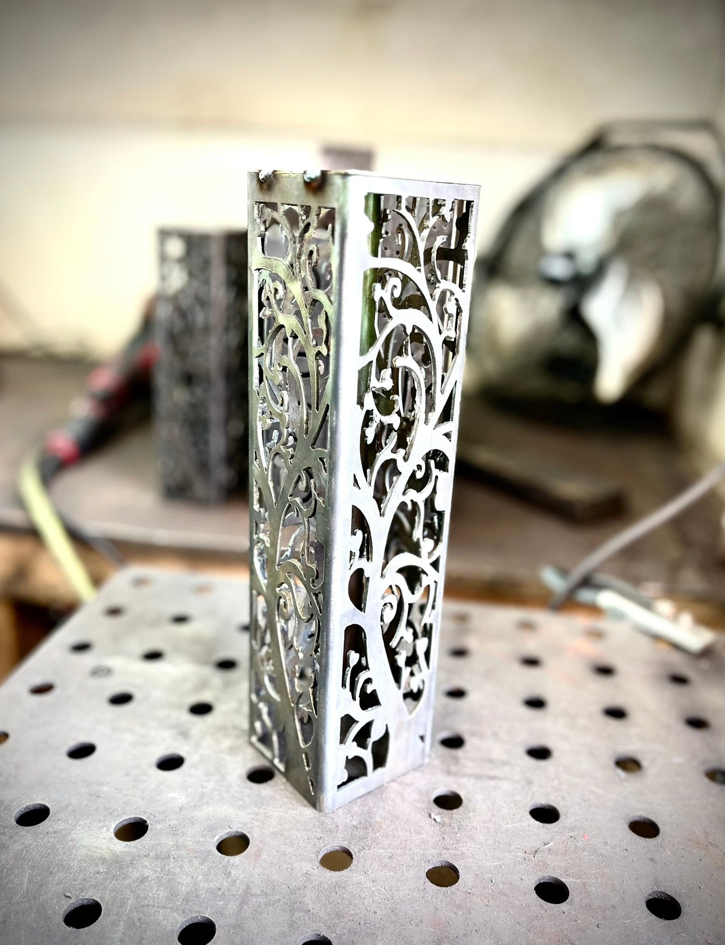 DEFECT - Tree of Life Luminary w/ Solar Cap | 12 - inch - defect - Northern Forge, LLC