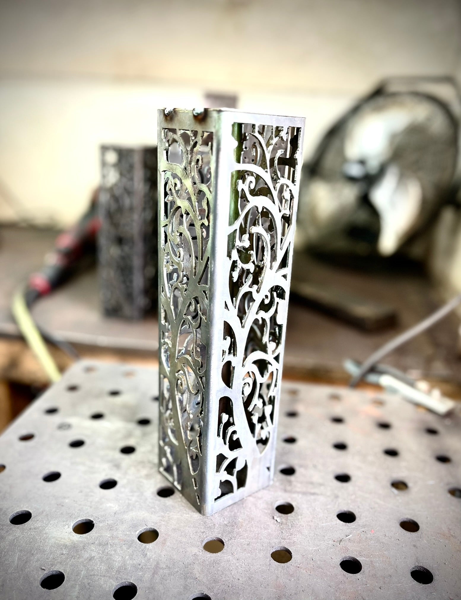 DEFECT - Tree of Life Luminary w/ Solar Cap | 12 - inch - defect - Northern Forge, LLC