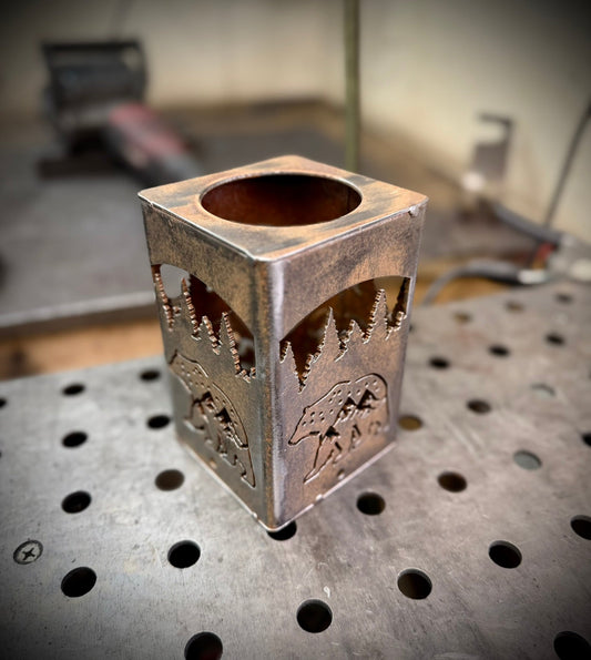 DISCOUNTED - Bear Mountain 4x4 Deck Post Solar Cap - Steel - defect - Northern Forge, LLC