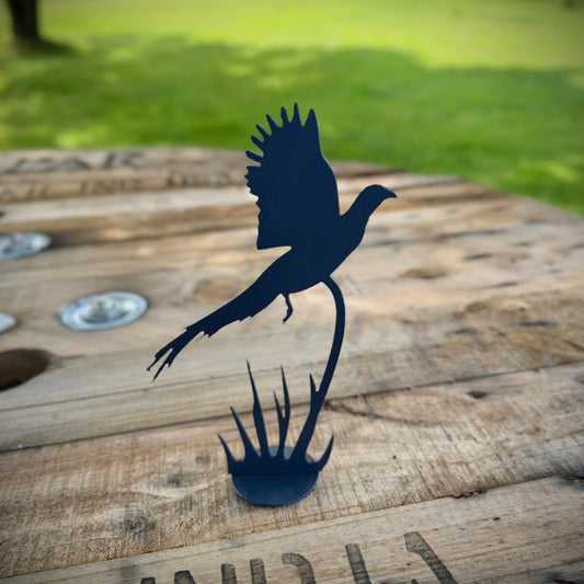 DISCOUNTED - Metal Flushing Pheasant - Mantel - defect - Northern Forge, LLC