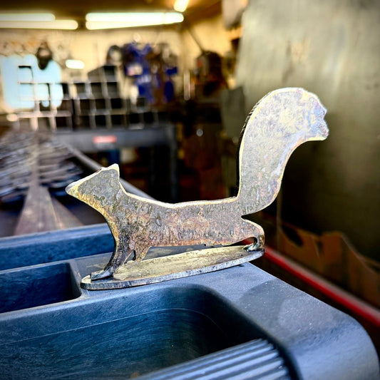 DISCOUNTED - Metal Red Squirrel - Mantel - defect - Northern Forge, LLC