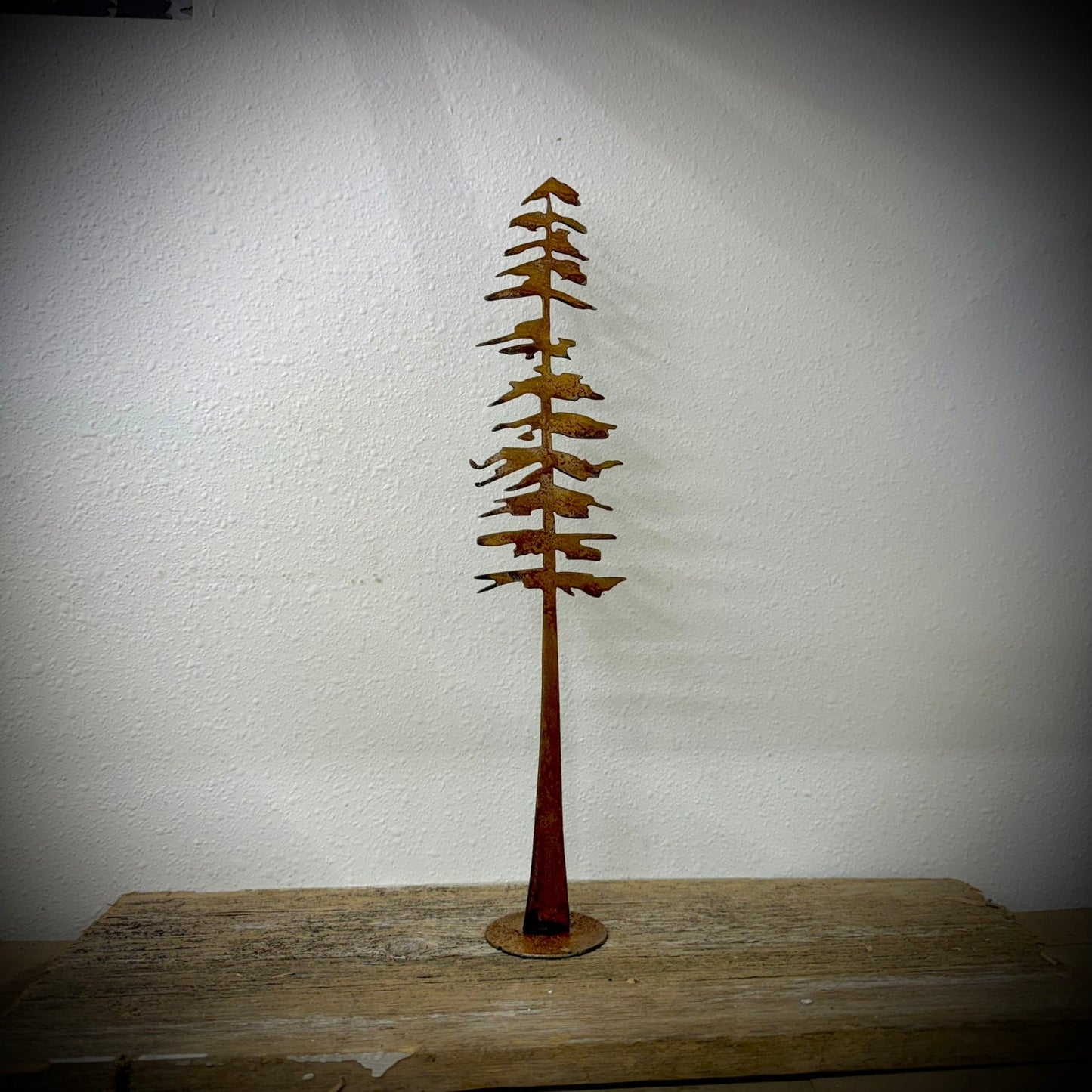 DISCOUNTED - Steel Pine Tree - Mantel - 16 - inch - christmas - defect - Northern Forge, LLC
