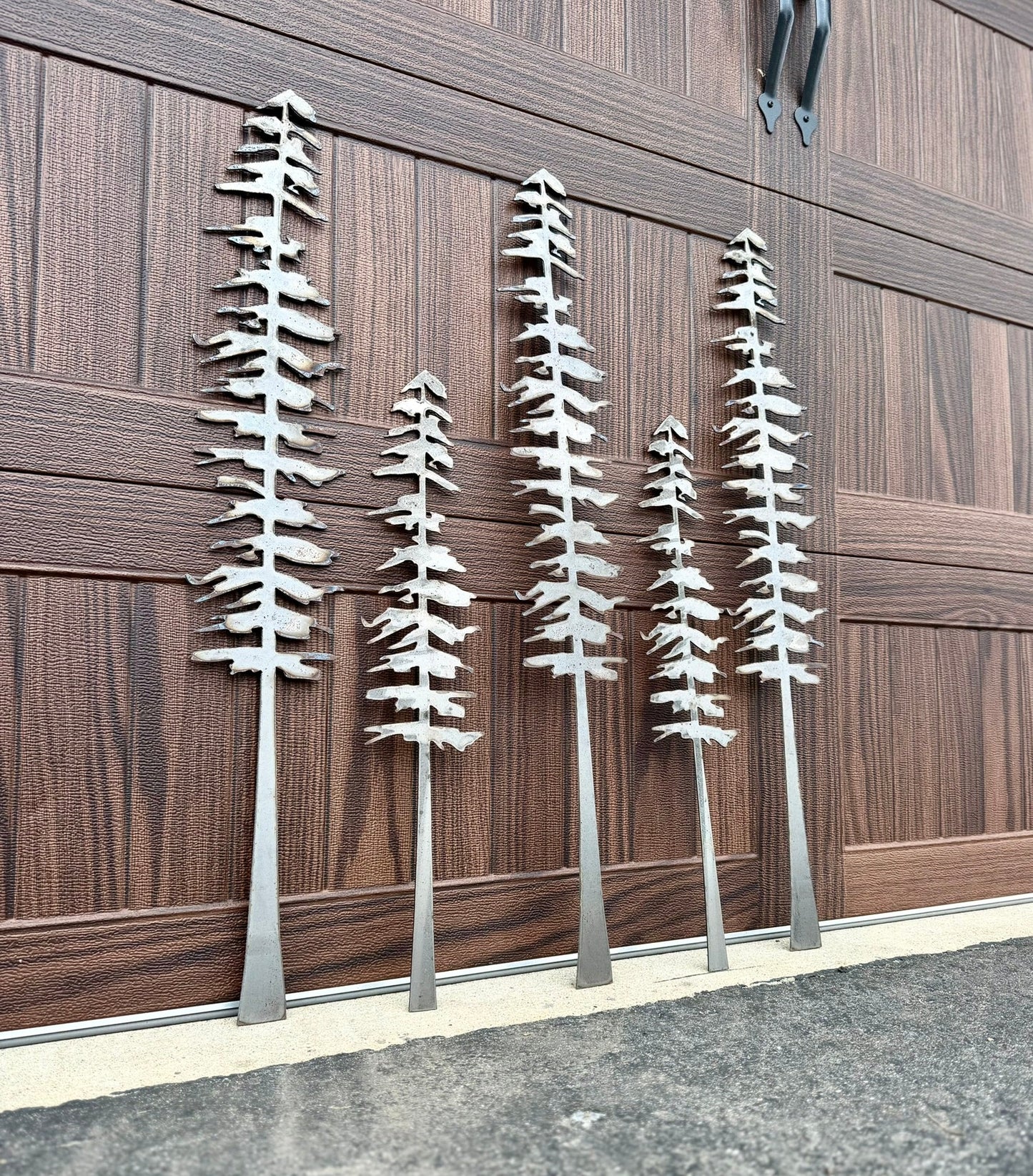 DISCOUNTED - XL Raw Steel Pine Trees - Wall Art - christmas - christmas decor - Northern Forge, LLC