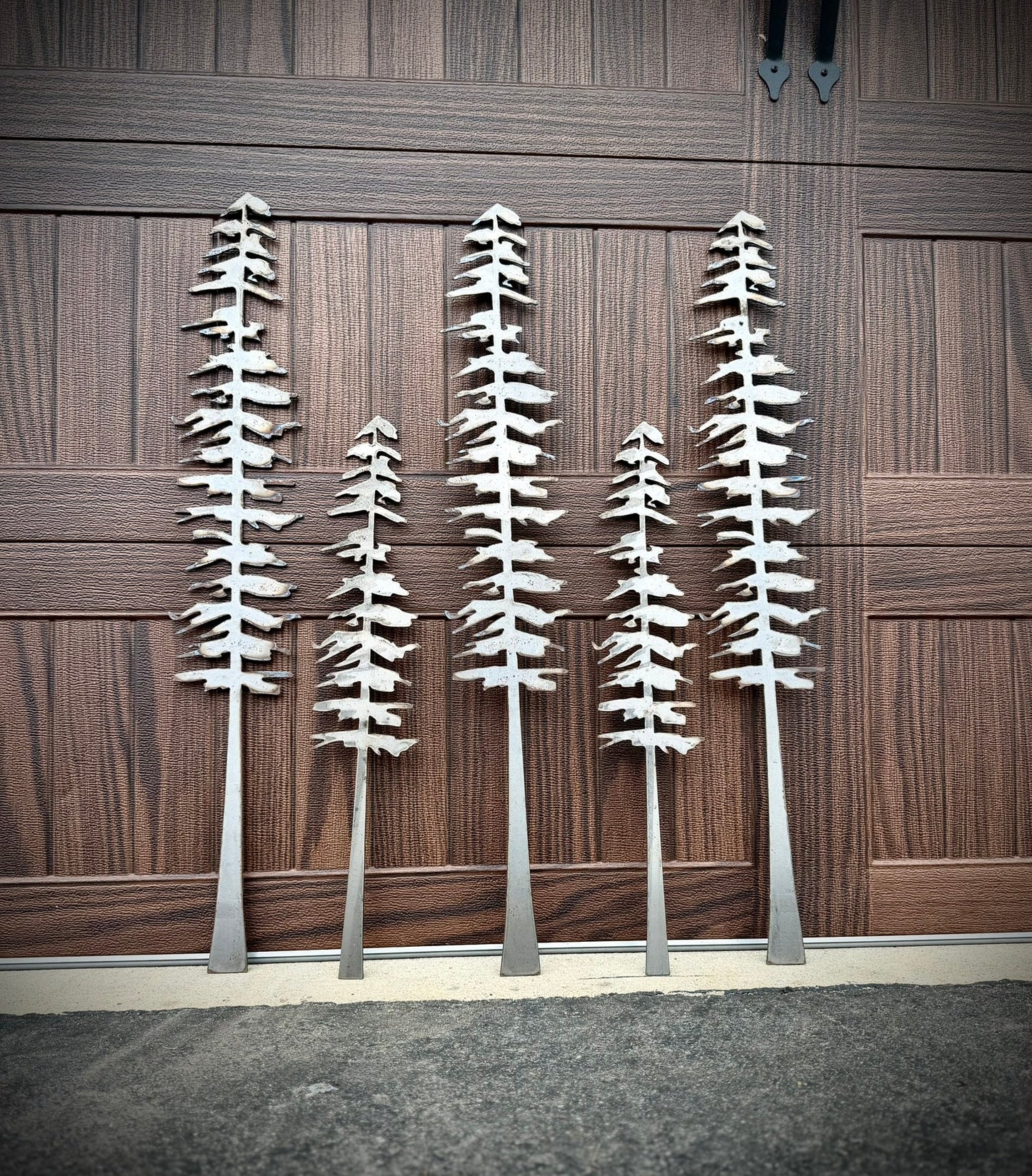 DISCOUNTED - XL Raw Steel Pine Trees - Wall Art - christmas - christmas decor - Northern Forge, LLC