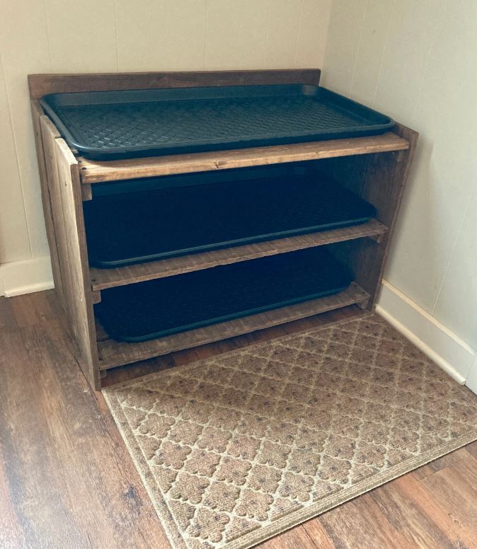 DIY Simple Shoe Rack Organizer Build Plans, Shoe Storage Ideas - Build Plans - diy - Northern Forge, LLC