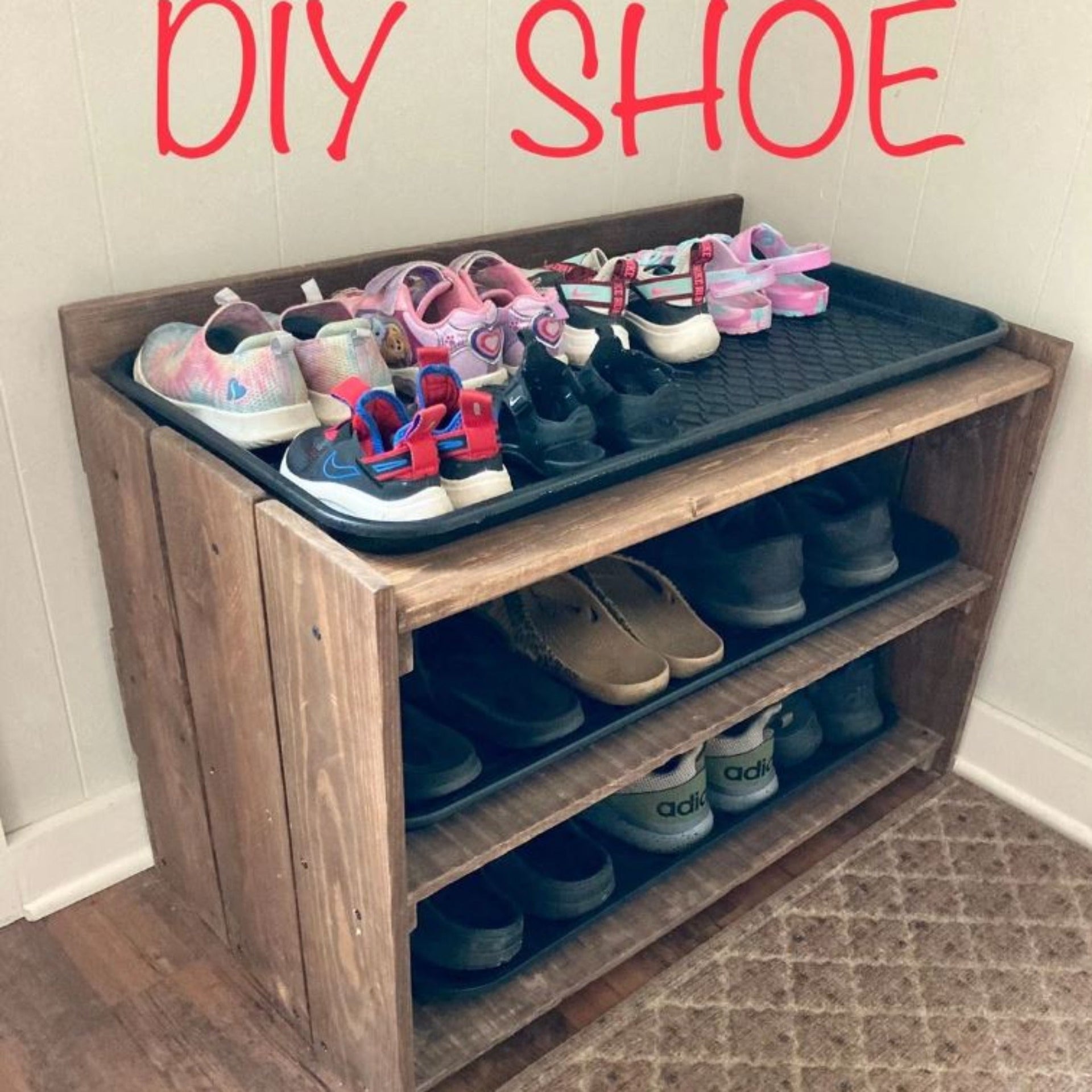 Diy Shoe Storage Bench Shoe Cubby Woodworking Plans DIY Simple