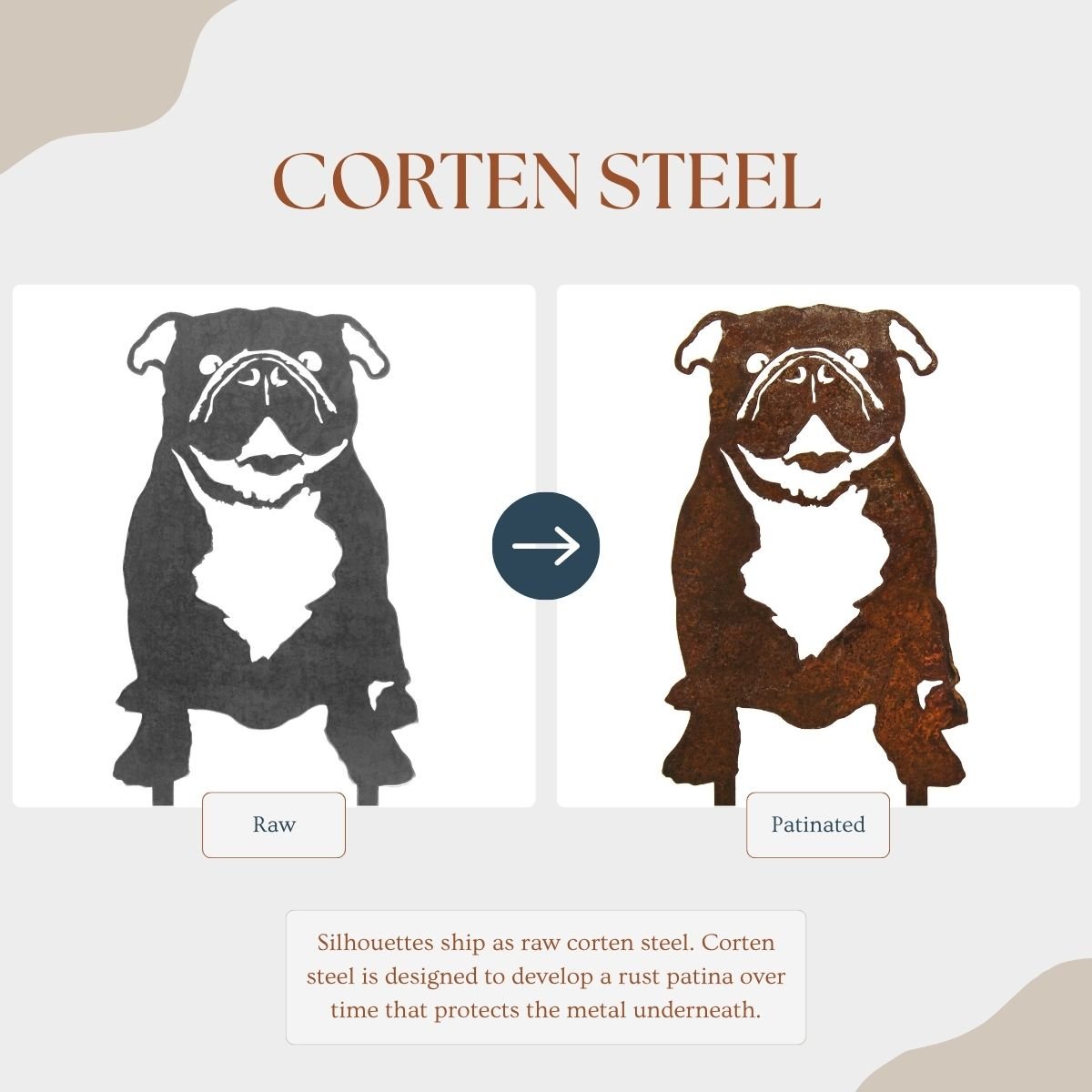 English Bulldog Metal Art – Handcrafted Dog Décor - My Metal Rescue - Shopify Collective - Northern Forge, LLC