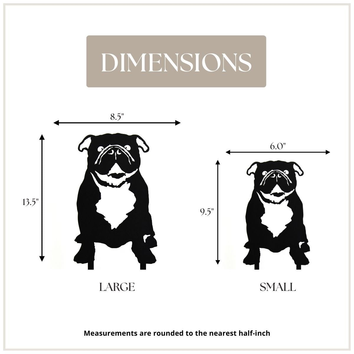 English Bulldog Metal Art – Handcrafted Dog Décor - My Metal Rescue - Shopify Collective - Northern Forge, LLC