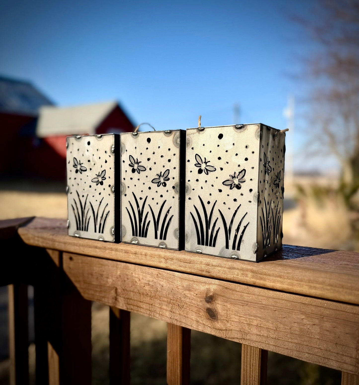 Fireflies Steel Hanging Solar Light | 6.5 in. - accent lights - firefly light - Northern Forge, LLC