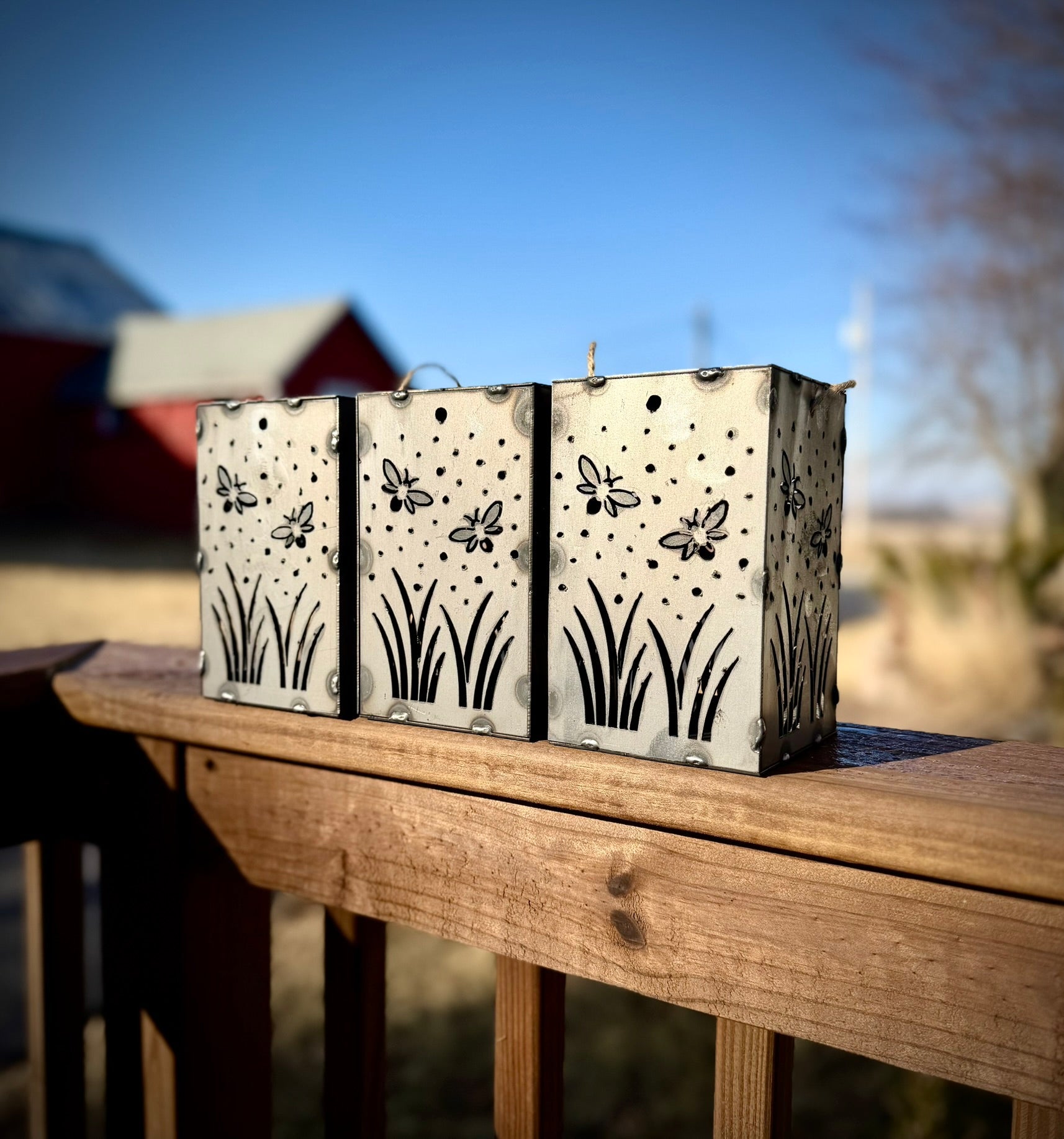Fireflies Steel Hanging Solar Light | 6.5 in. - accent lights - firefly light - Northern Forge, LLC