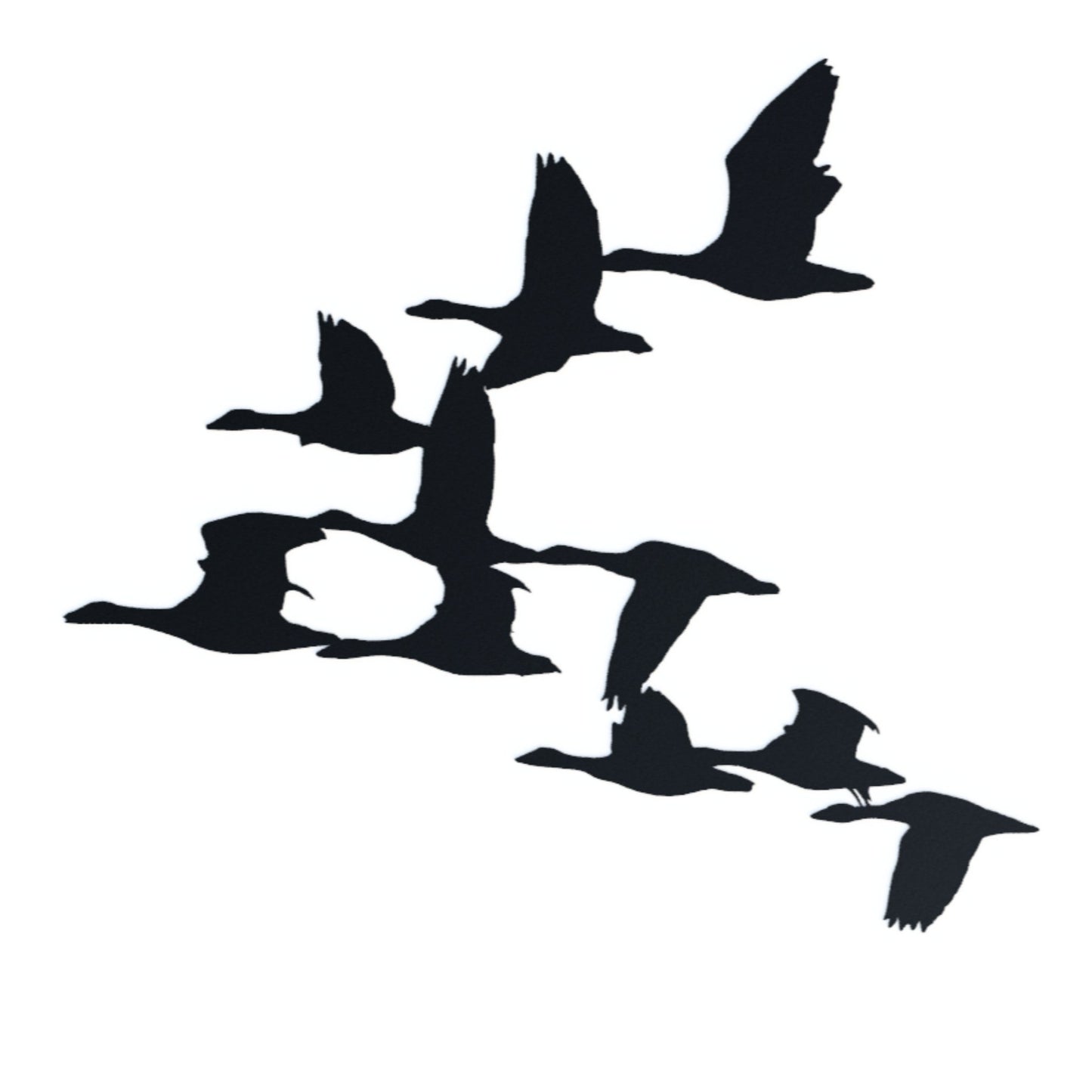 Flying V of Canada Geese - Metal Wall Art - duck decals - fall - Northern Forge, LLC