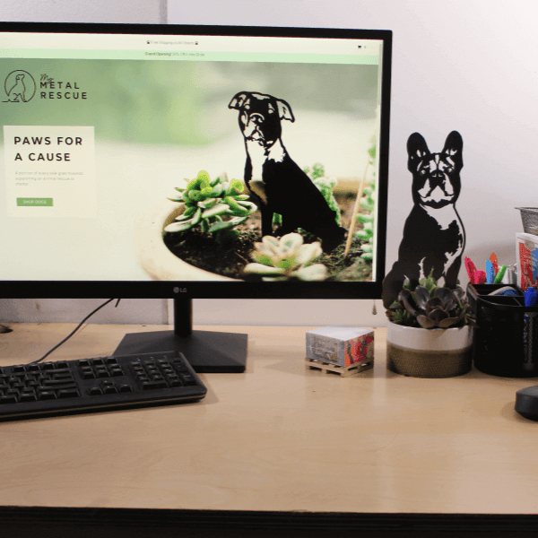 French Bulldog Metal Art – Handmade Steel Décor - My Metal Rescue - Shopify Collective - Northern Forge, LLC