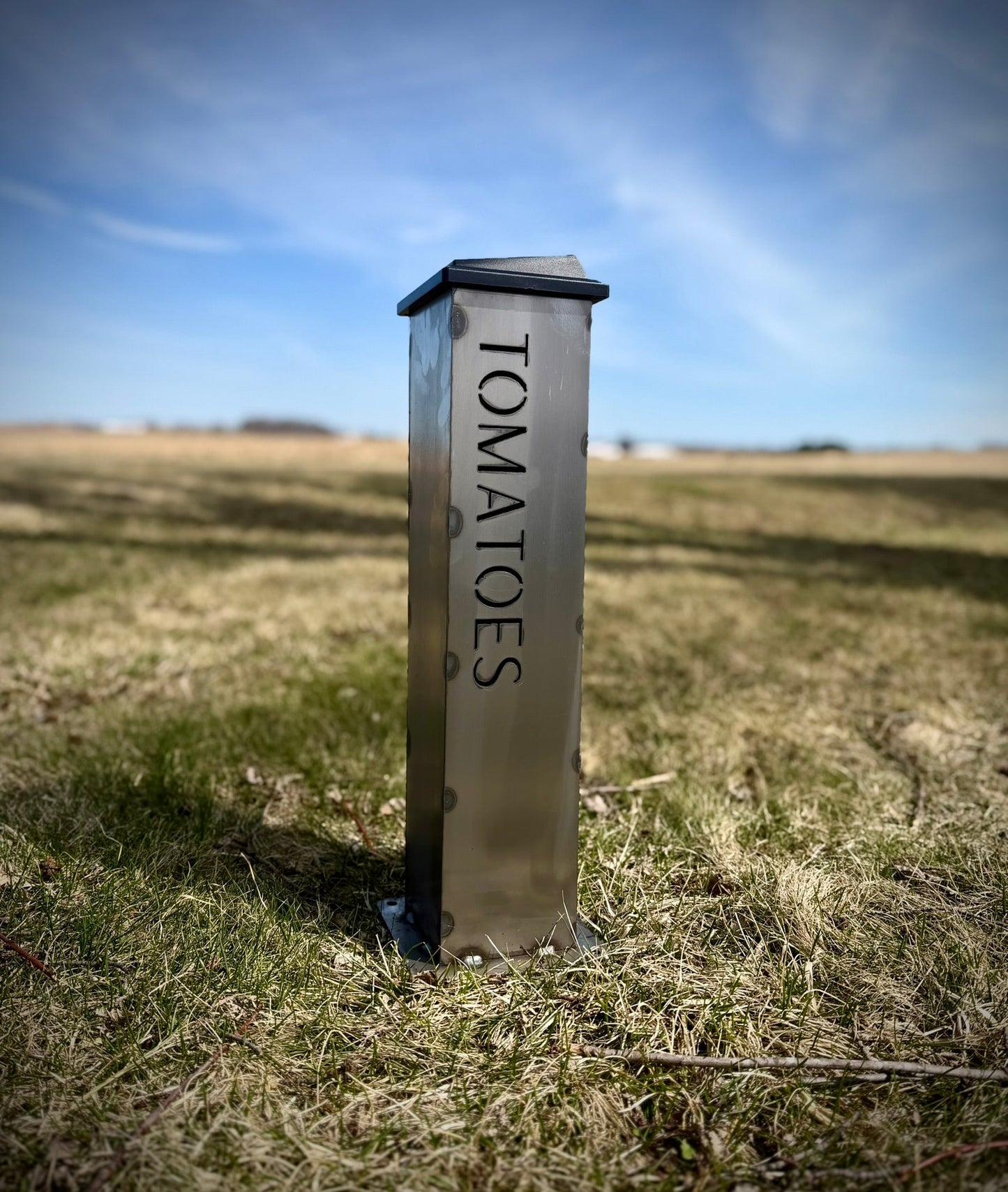 Garden Glow Solar Pillar Light - Steel - Garden Labels - garden labels - garden solar light - Northern Forge, LLC