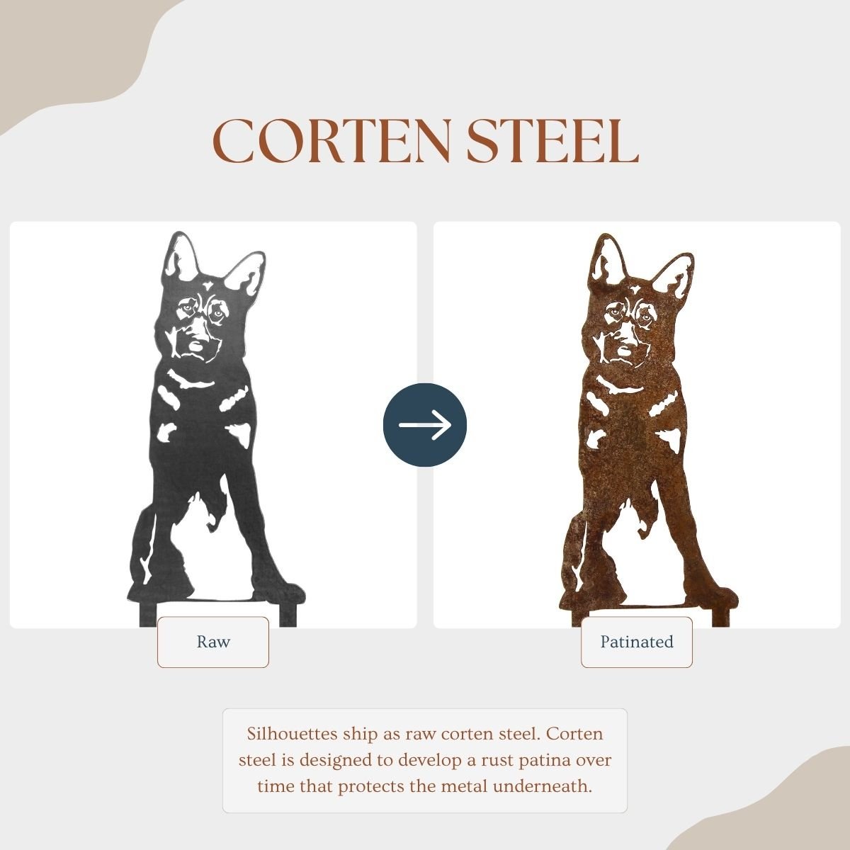 German Shepherd Metal Art – Handcrafted Dog Décor - My Metal Rescue - Shopify Collective - Northern Forge, LLC