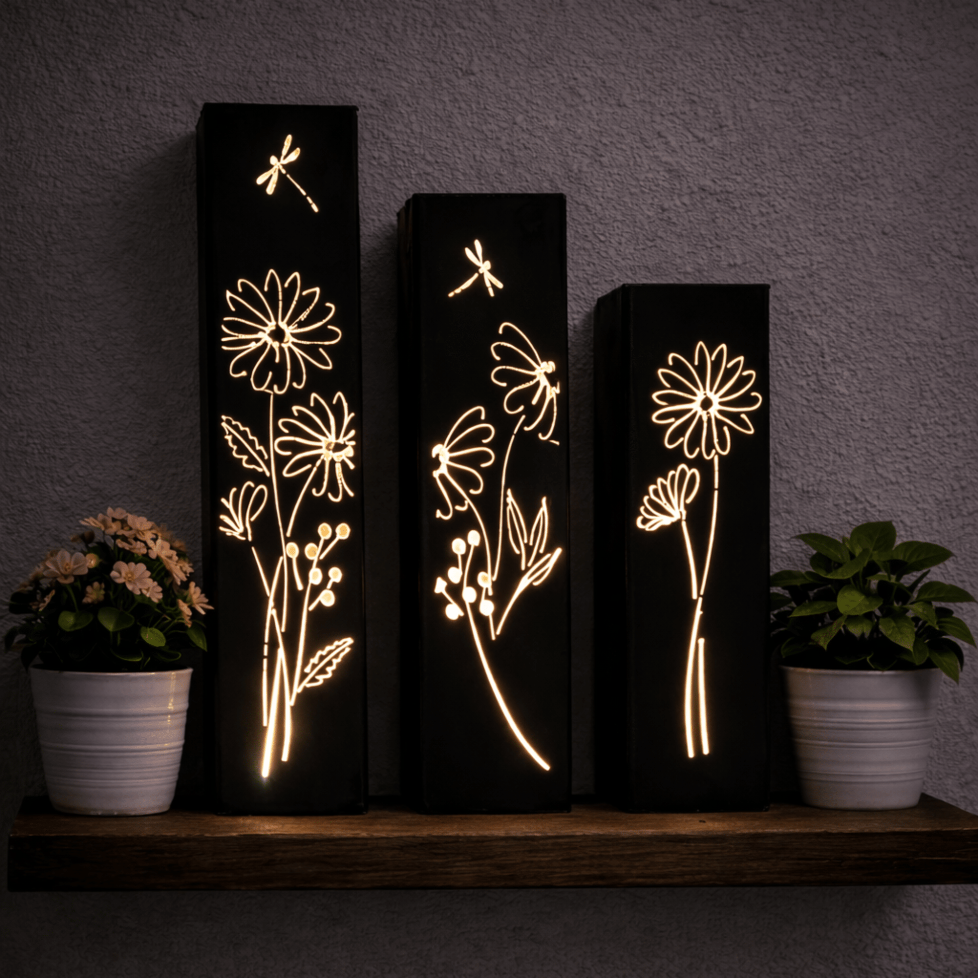 Glowing Daisies Indoor Luminary | Multiple Sizes - daisy decor - daisy lights - Northern Forge, LLC