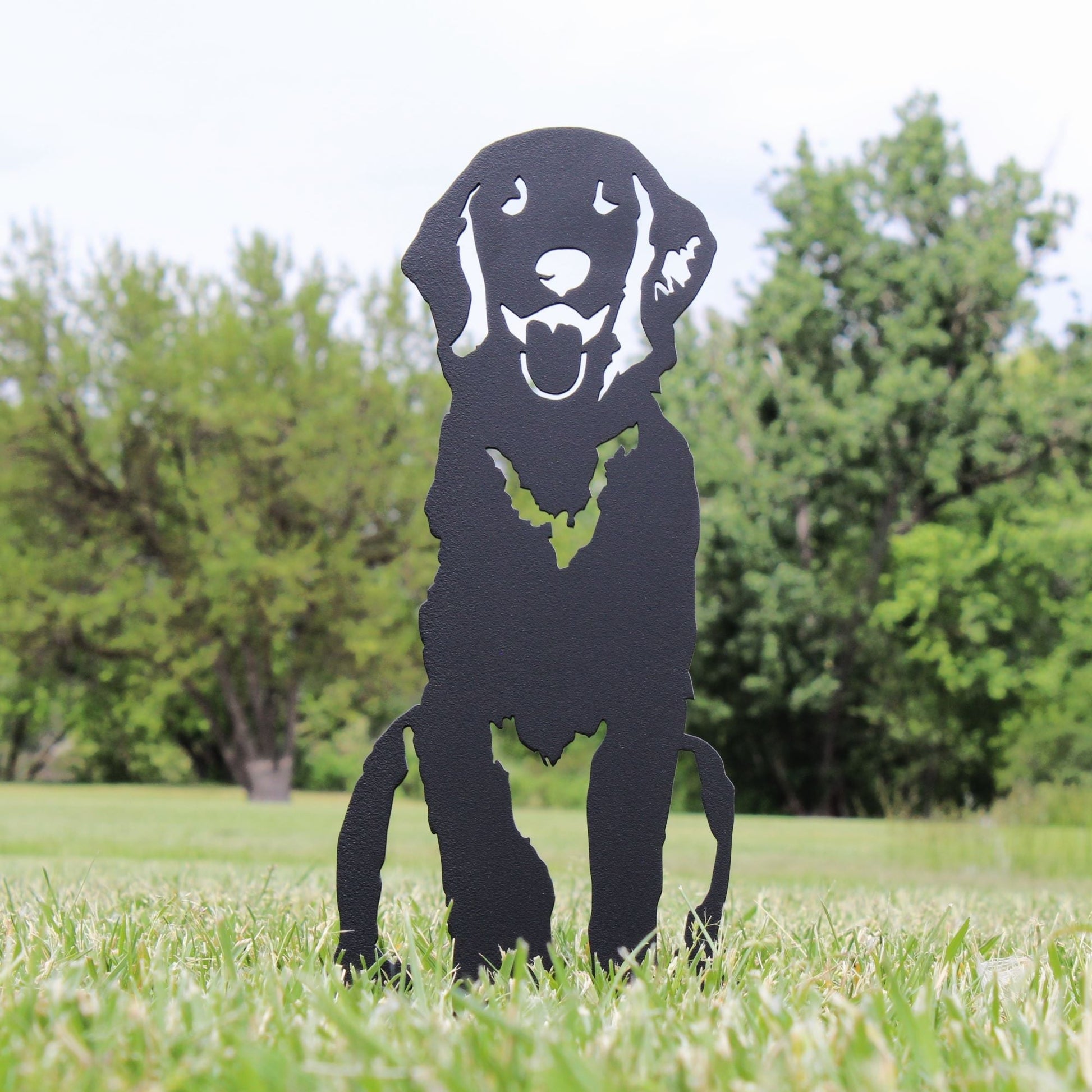 Golden Retriever Sitting Metal Art – Handcrafted Dog Décor - My Metal Rescue - Shopify Collective - Northern Forge, LLC
