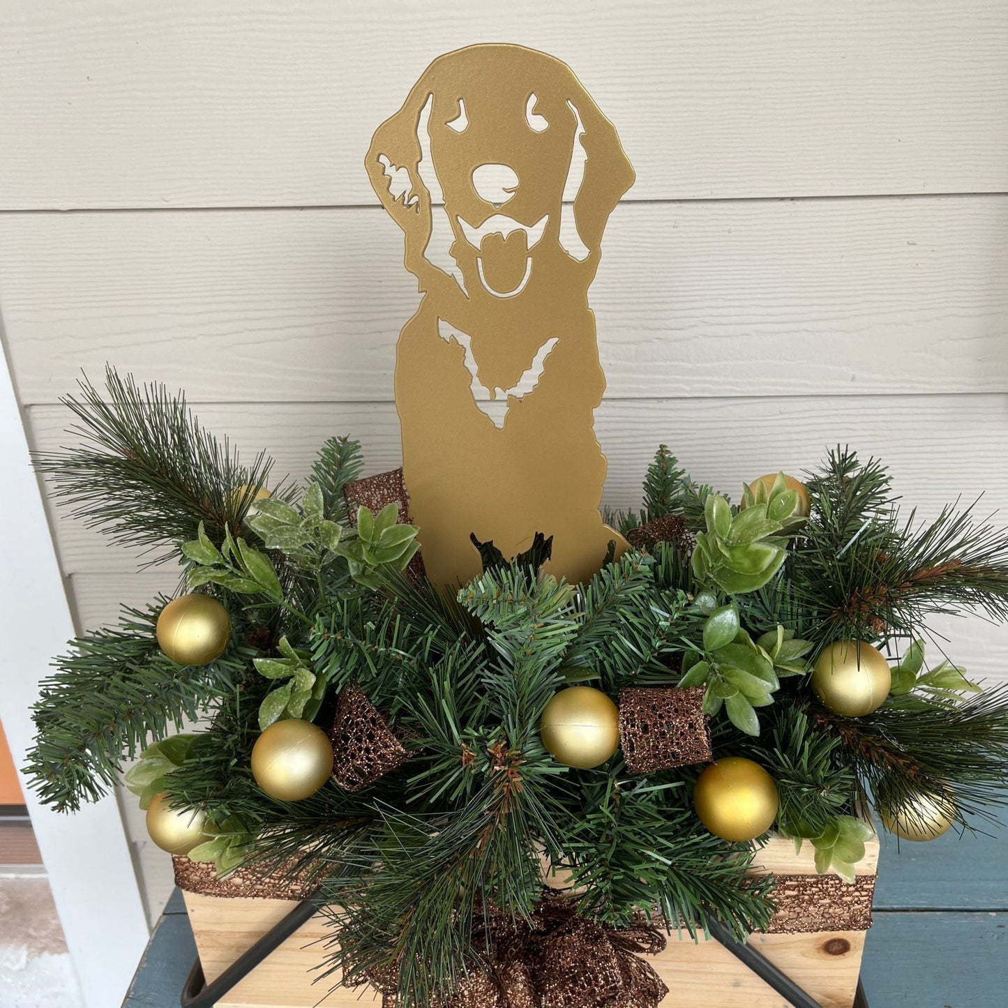 Golden Retriever Sitting Metal Art – Handcrafted Dog Décor - My Metal Rescue - Shopify Collective - Northern Forge, LLC