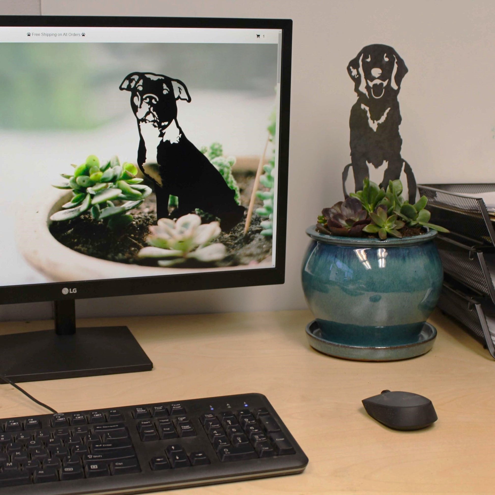 Golden Retriever Sitting Metal Art – Handcrafted Dog Décor - My Metal Rescue - Shopify Collective - Northern Forge, LLC