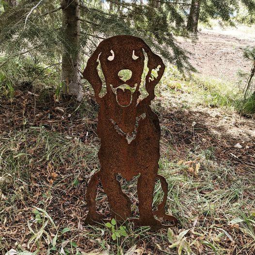 Golden Retriever Sitting Metal Art – Handcrafted Dog Décor - My Metal Rescue - Shopify Collective - Northern Forge, LLC