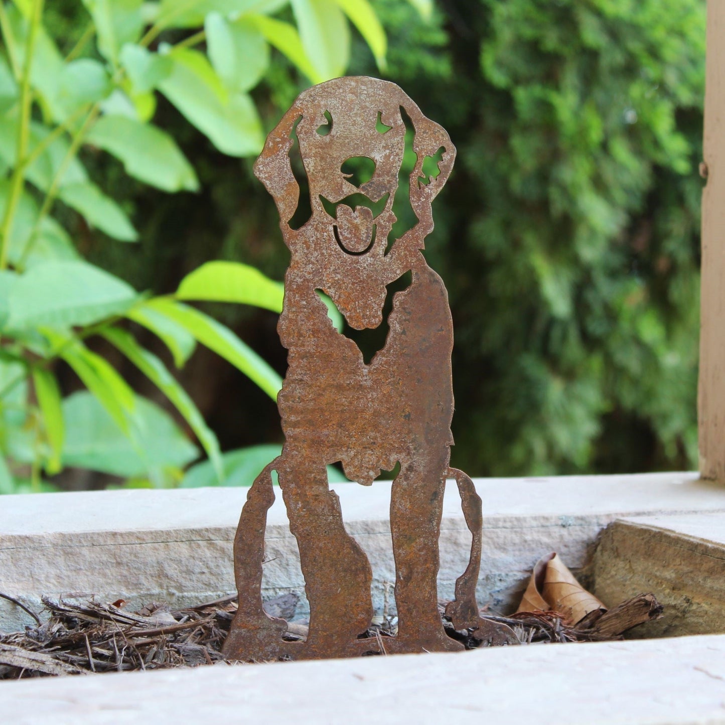 Golden Retriever Sitting Metal Art – Handcrafted Dog Décor - My Metal Rescue - Shopify Collective - Northern Forge, LLC