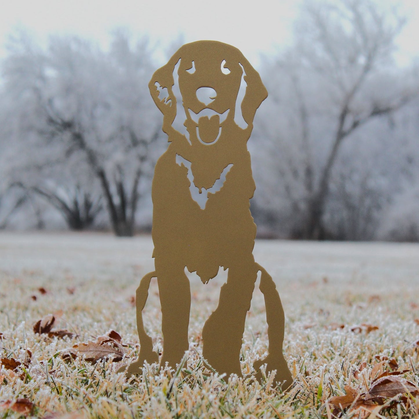 Golden Retriever Sitting Metal Art – Handcrafted Dog Décor - My Metal Rescue - Shopify Collective - Northern Forge, LLC
