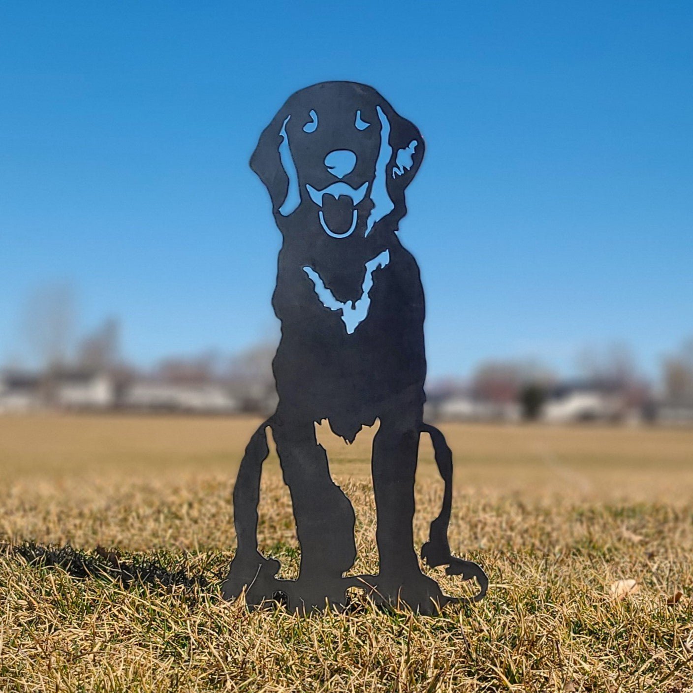 Golden Retriever Sitting Metal Art – Handcrafted Dog Décor - My Metal Rescue - Shopify Collective - Northern Forge, LLC