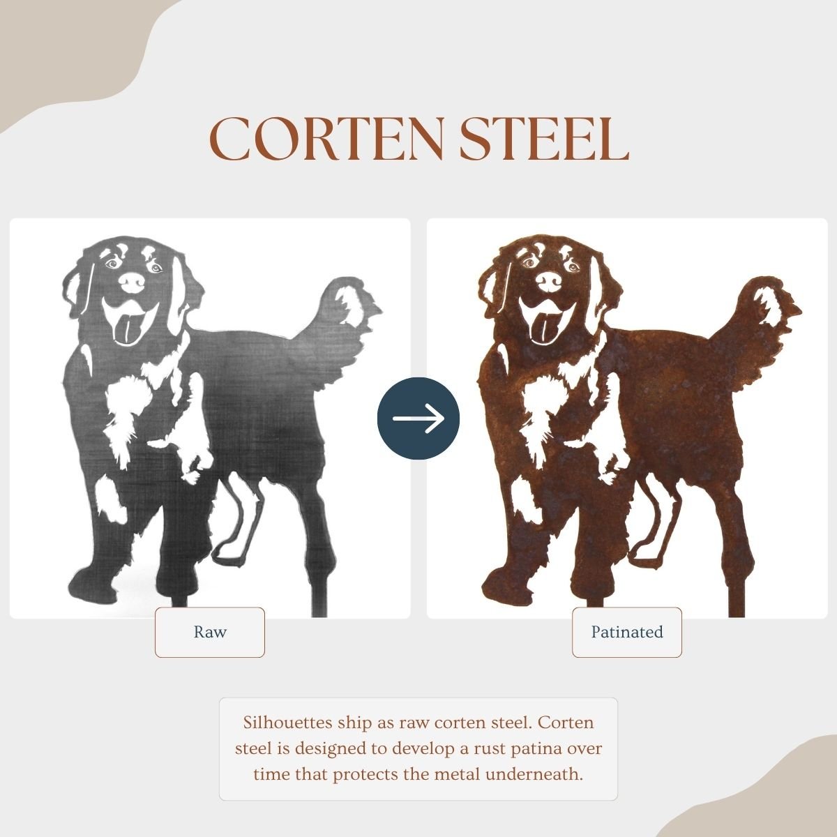 Golden Retriever - Standing - My Metal Rescue - Shopify Collective - Northern Forge, LLC