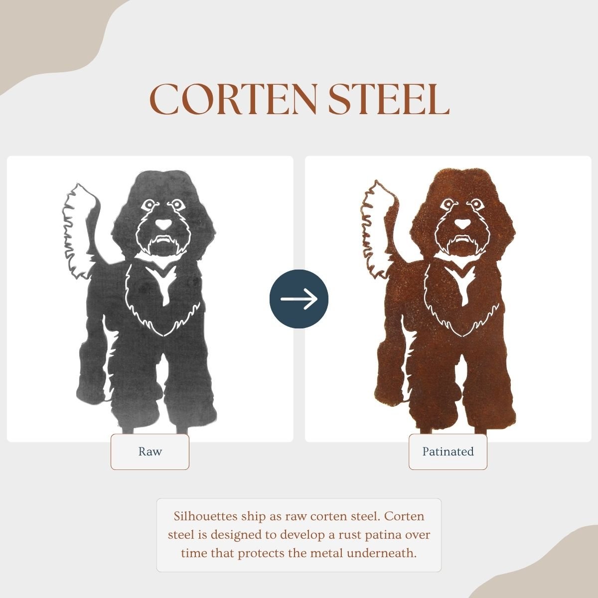 Labradoodle Metal Art – Handcrafted Dog Décor - My Metal Rescue - Shopify Collective - Northern Forge, LLC