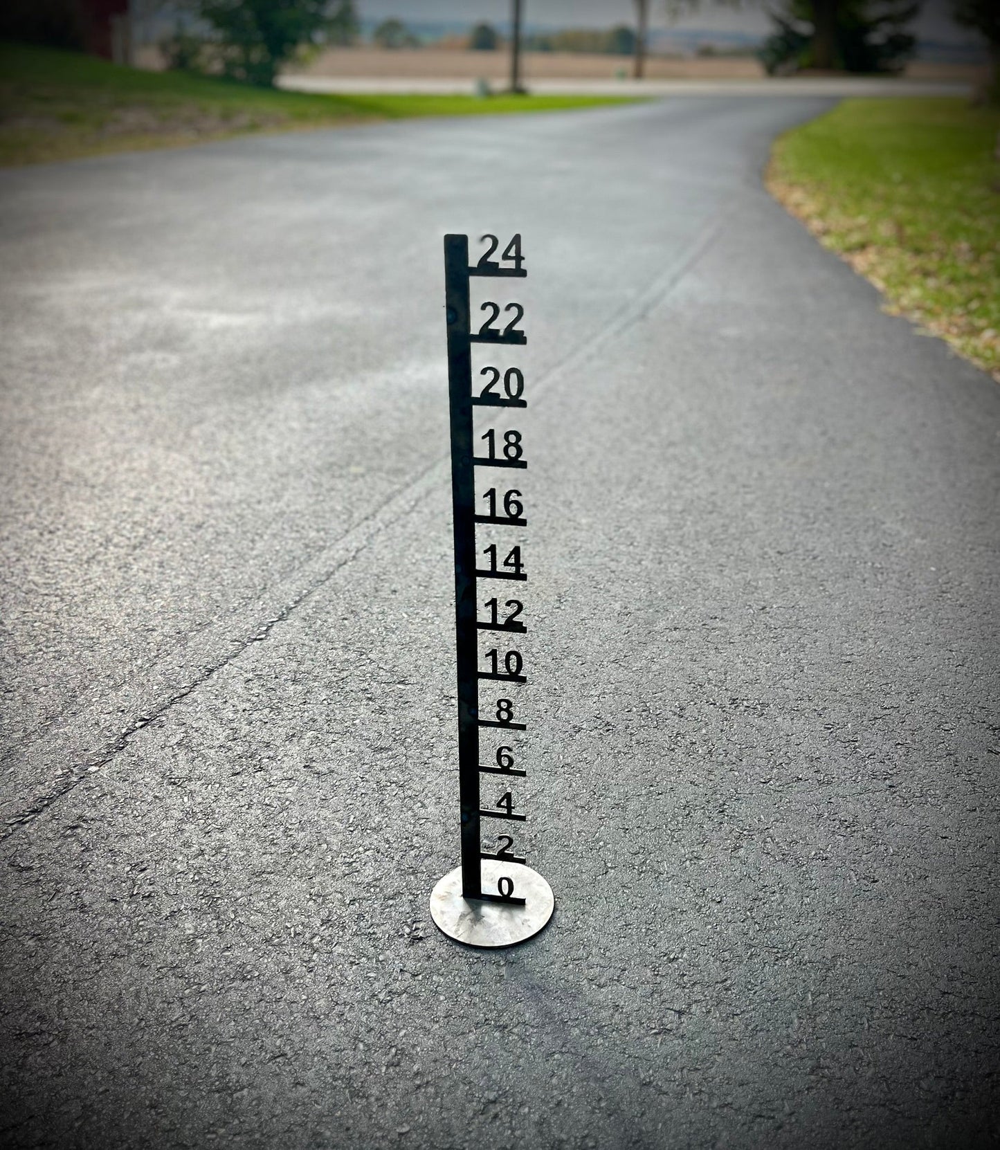 Large Metal Free Standing Patio Snow Gauge - 12 - inch, 24 - inch, 36 - inch - 36 - inch Snow Gauge - free standing snow gauge - Northern Forge, LLC