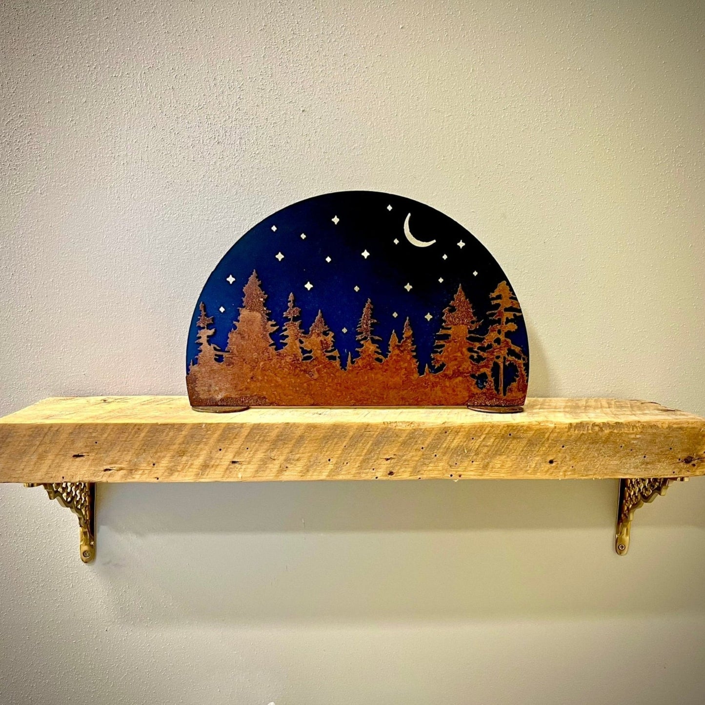 Layered Pine Forest Under the Stars - Mantel - home - home decor - Northern Forge, LLC