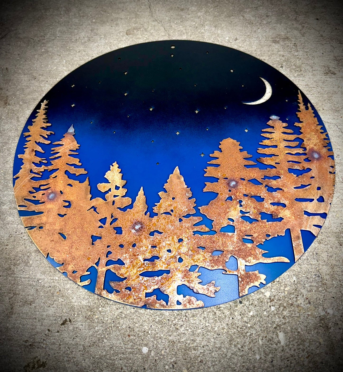Layered Pine Forest Under the Stars - Wall Art - christmas - forest wall art - Northern Forge, LLC