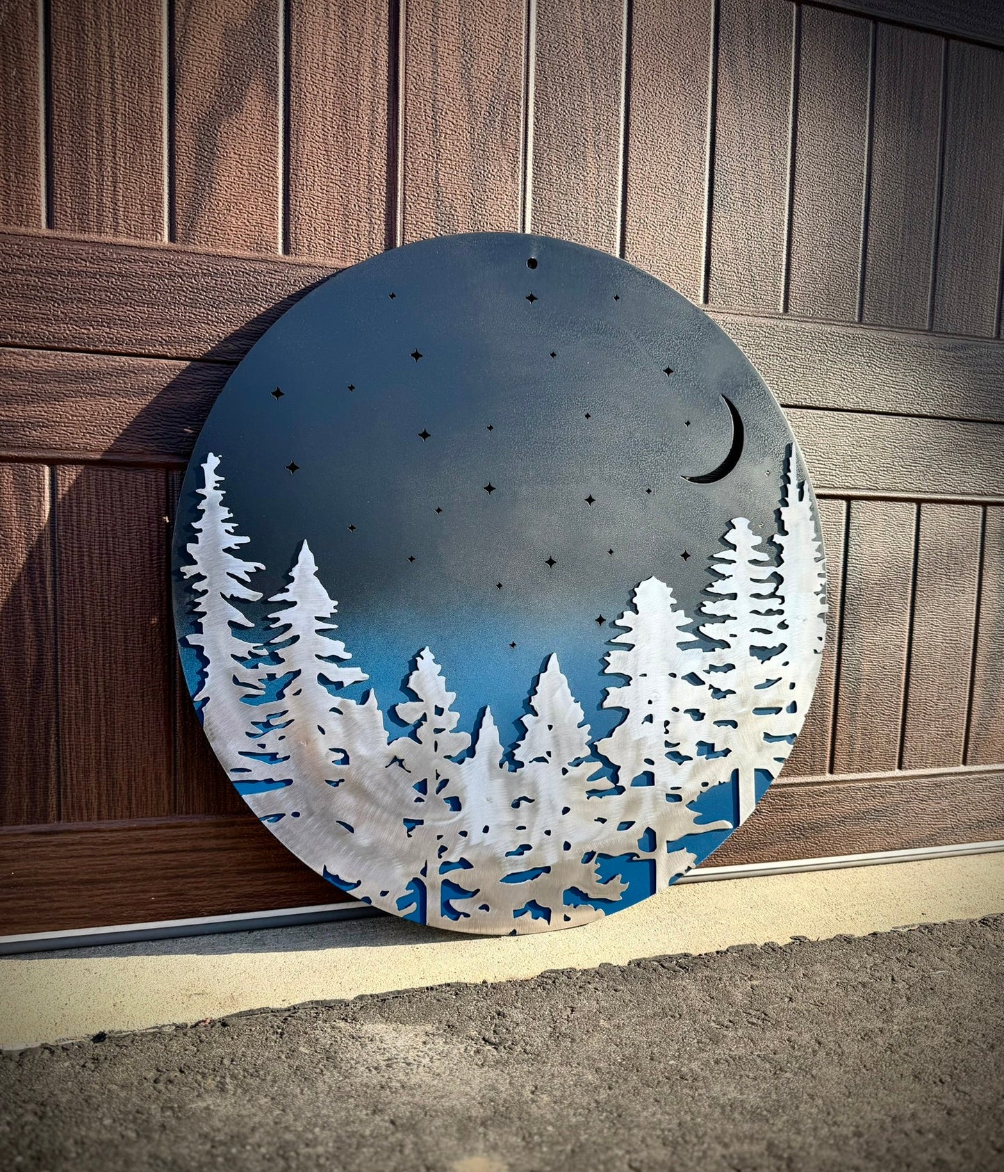 Layered Pine Forest Under the Stars - Wall Art - christmas - forest wall art - Northern Forge, LLC
