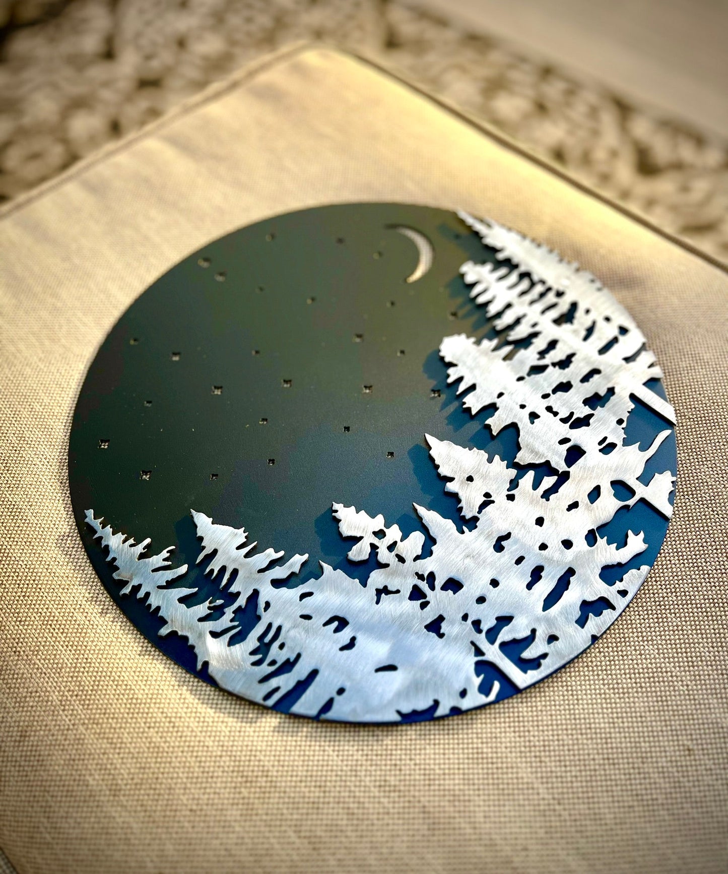 Layered Pine Forest Under the Stars - Wall Art - forest wall art - home - Northern Forge, LLC