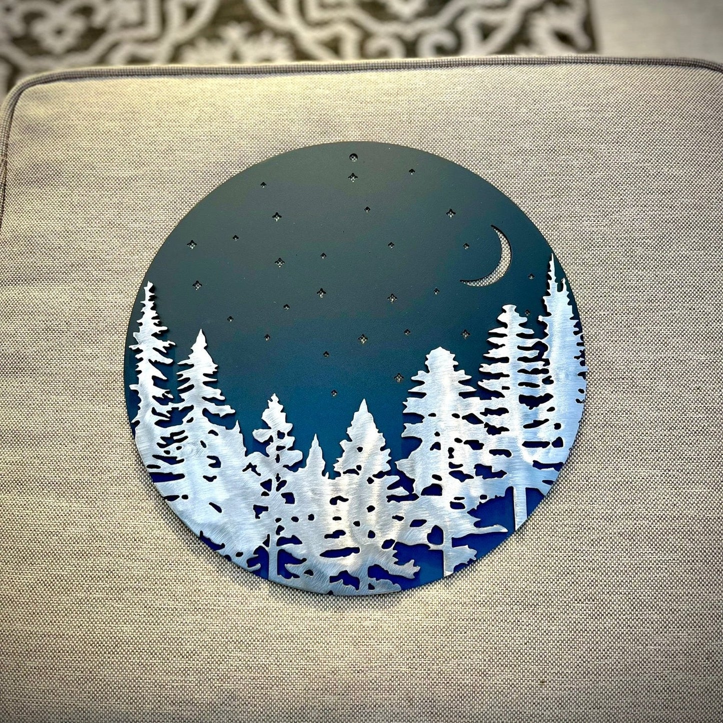 Layered Pine Forest Under the Stars - Wall Art - forest wall art - home - Northern Forge, LLC
