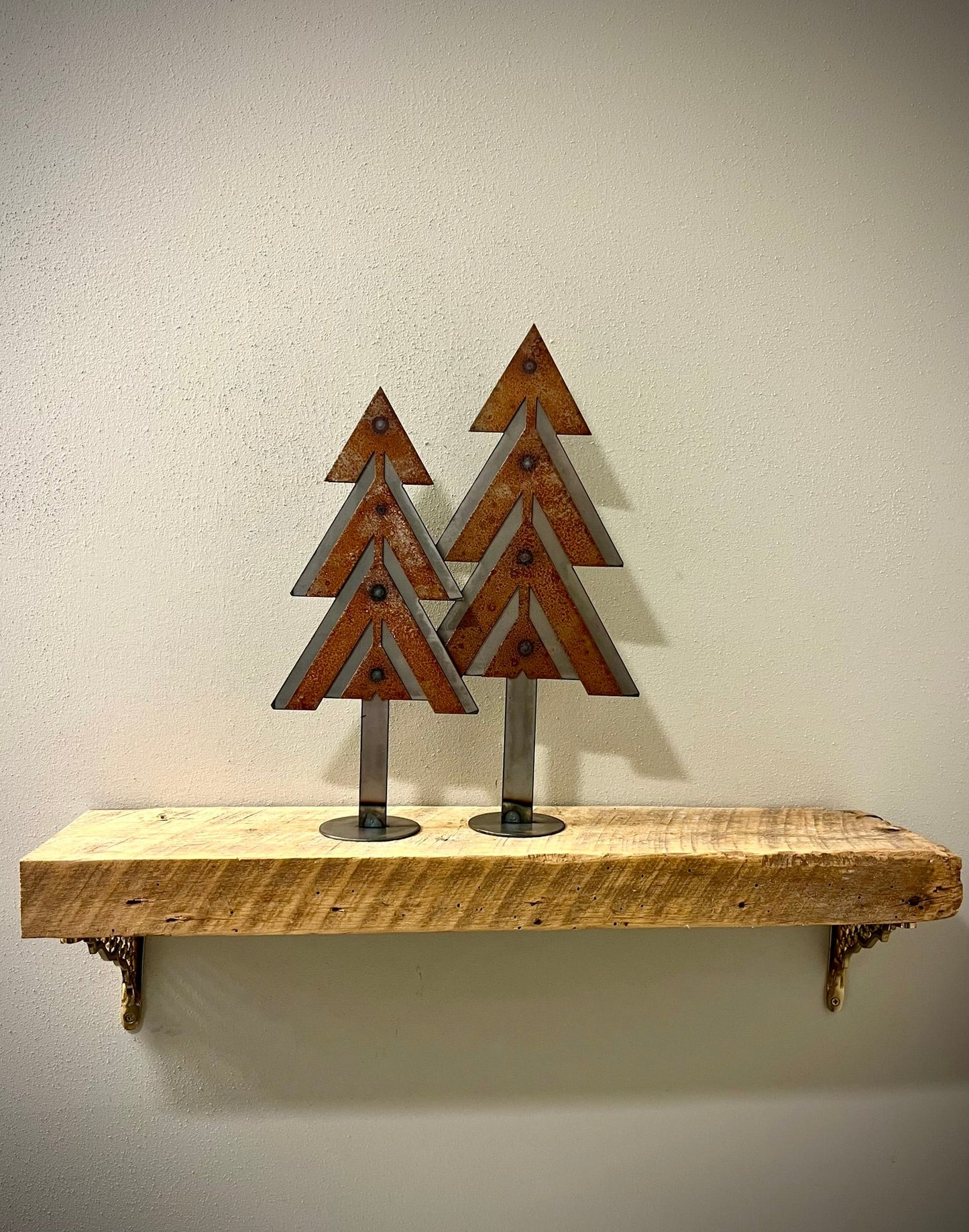 Layered Steel Christmas Trees - Mantel - christmas - christmas decor - Northern Forge, LLC